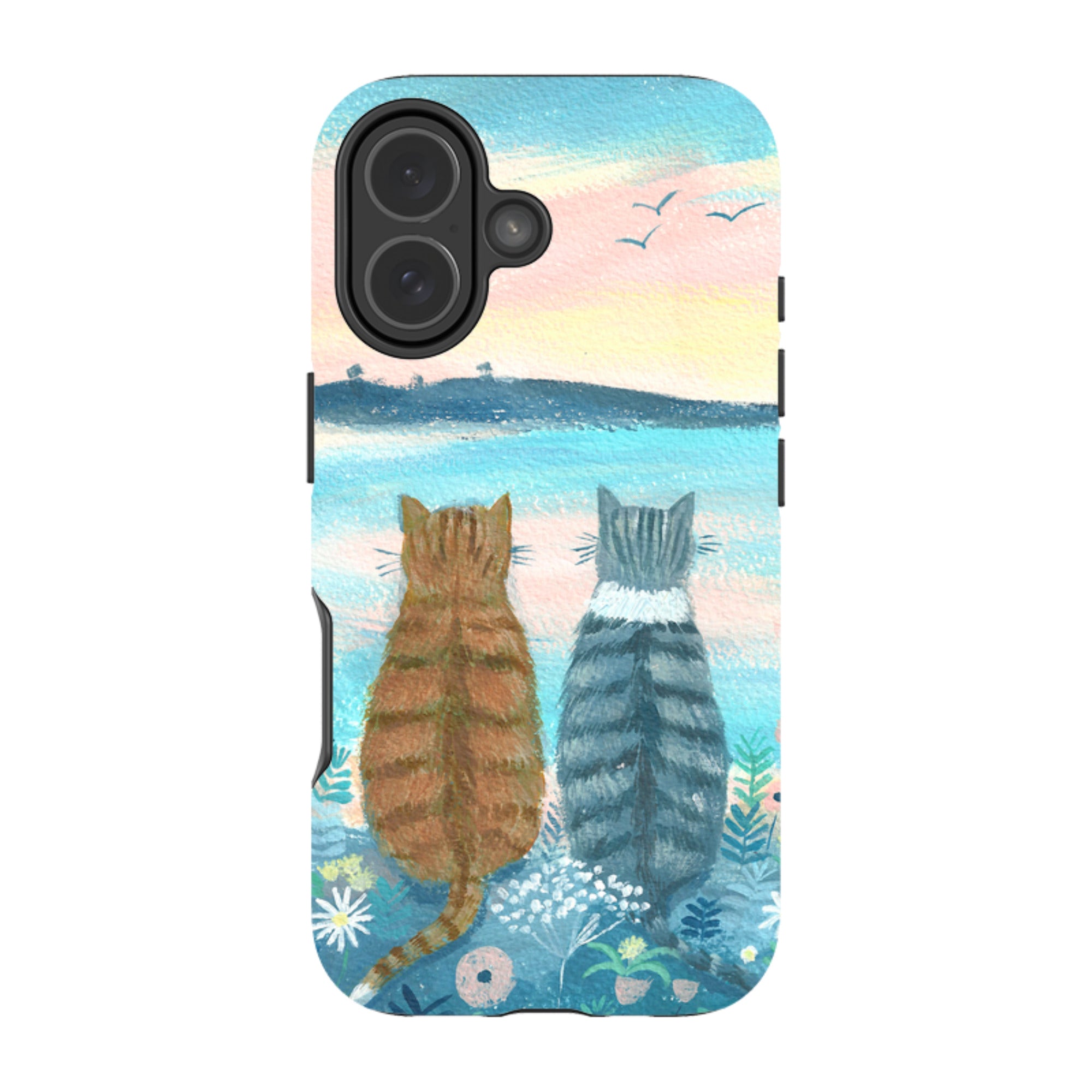 iPhone MagSafe Tough Case - Sunset Cats 2 By Mary Stubberfield