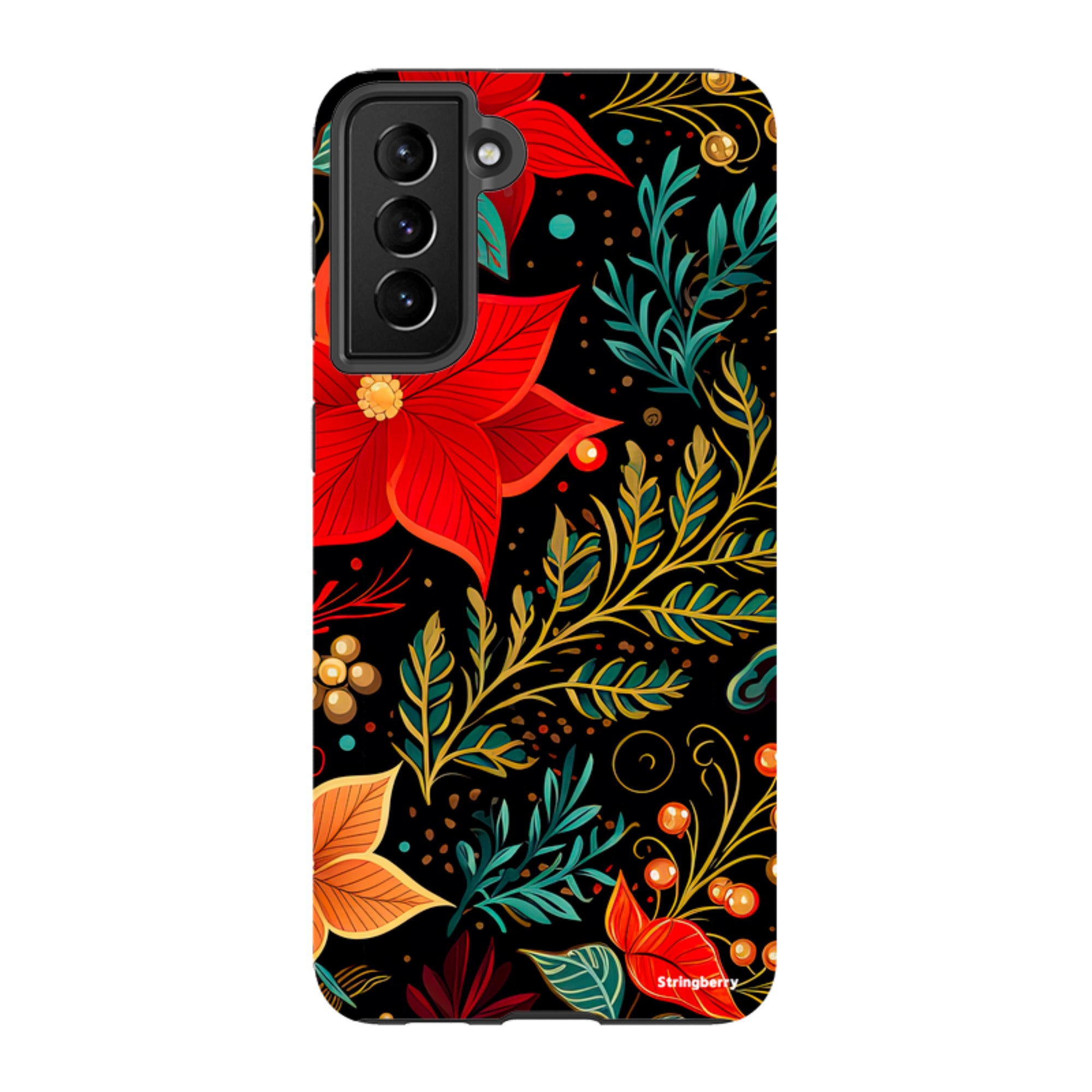 Samsung Tough Case -Red Winter Floral II