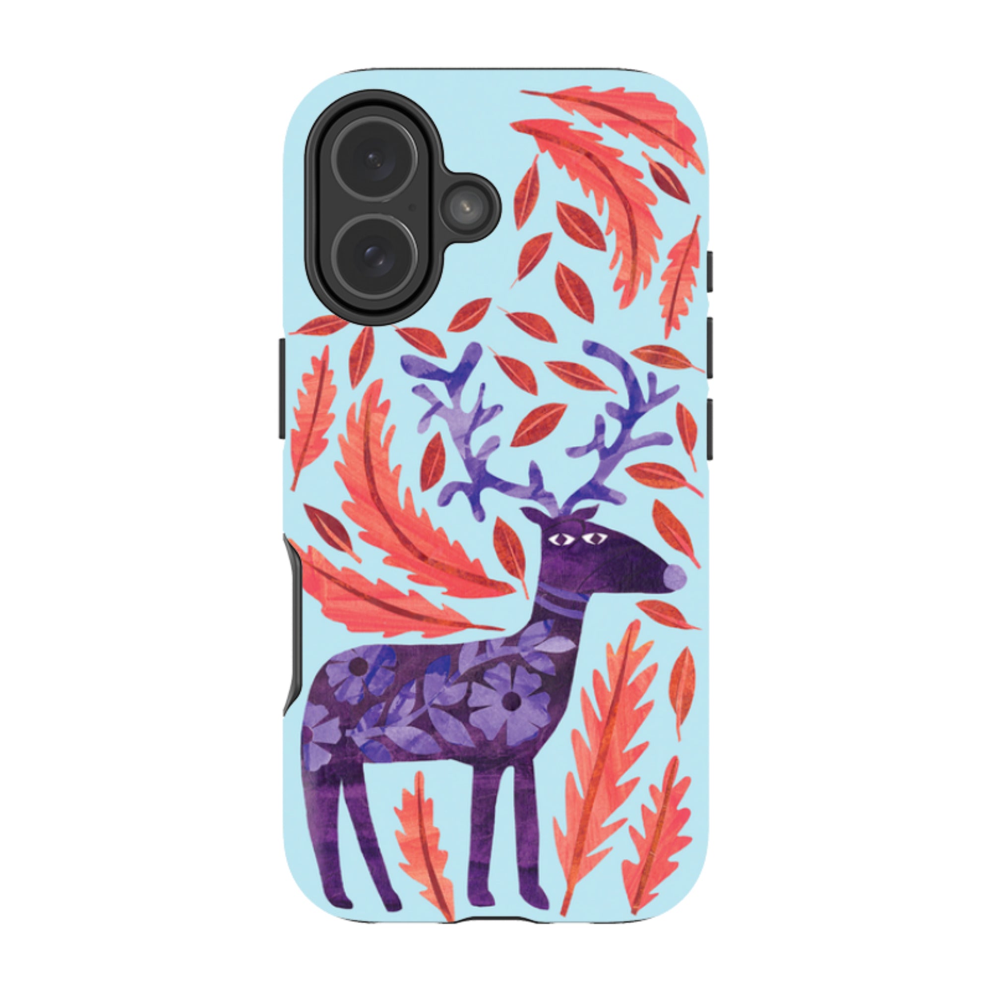 iPhone Tough Case - Purple Reindeer By Tracey English