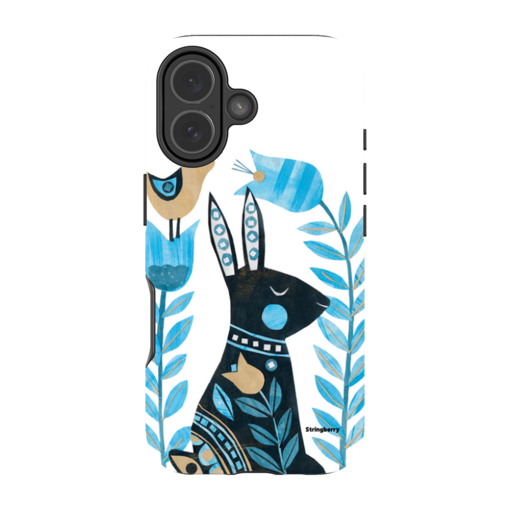 iPhone Tough Case - Folk Rabbit By Tracey English