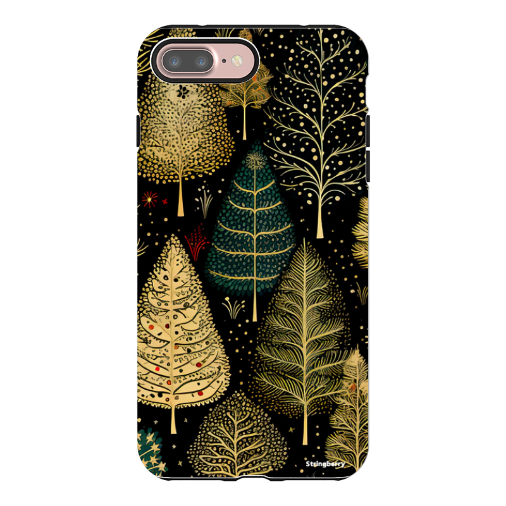 iPhone Tough Case - Golden Xmas Trees