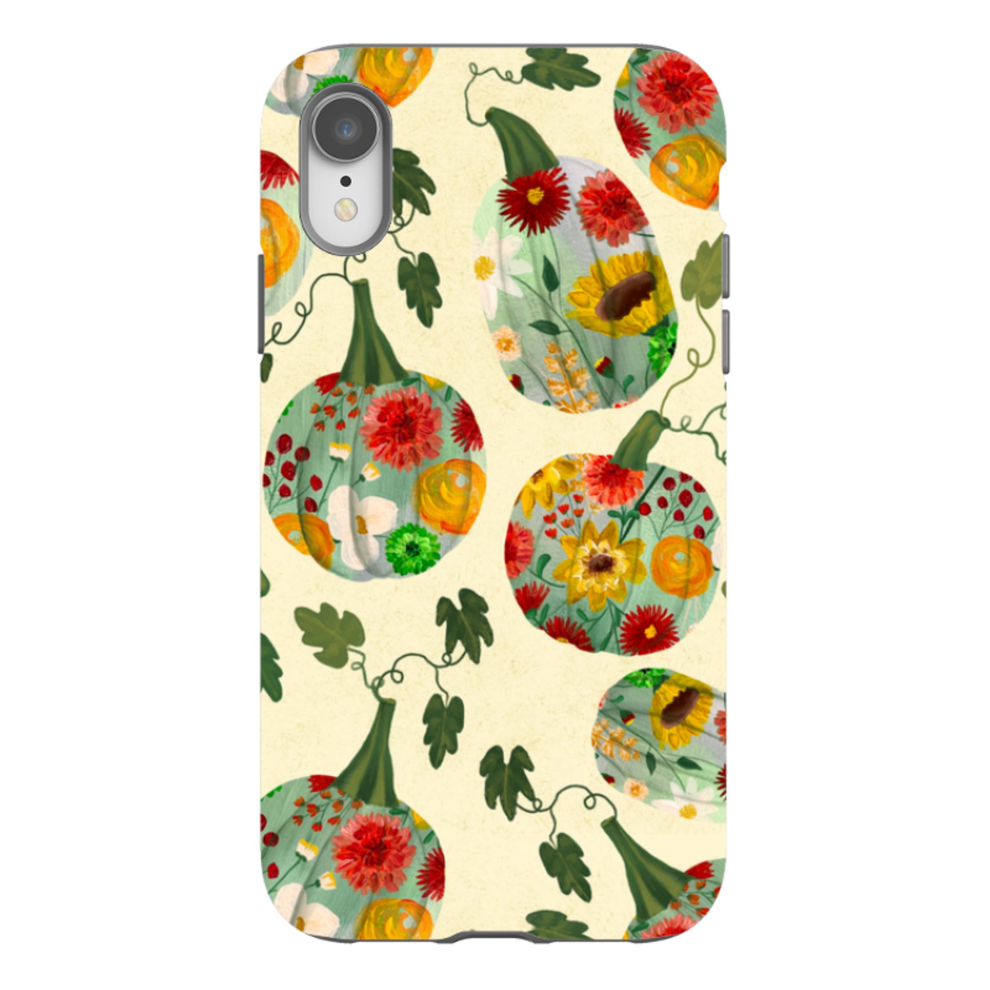 iPhone Tough Case - Floral Pumpkins By Abby Jacobs