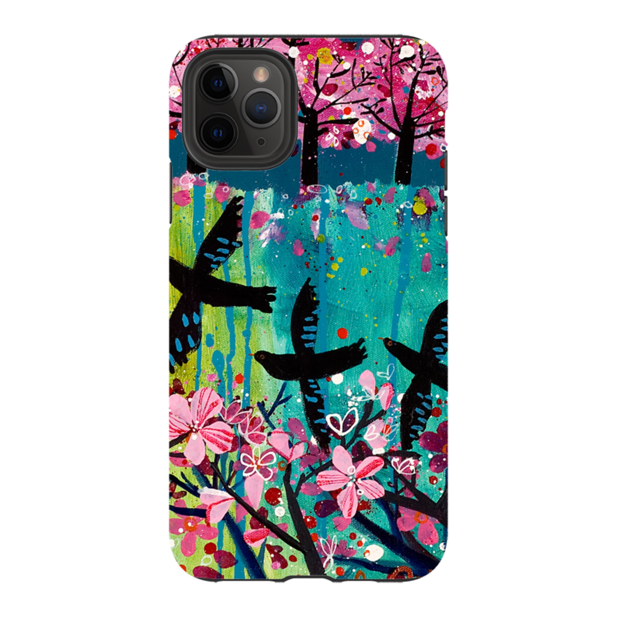 iPhone Tough Case - Blackbirds By Claire West