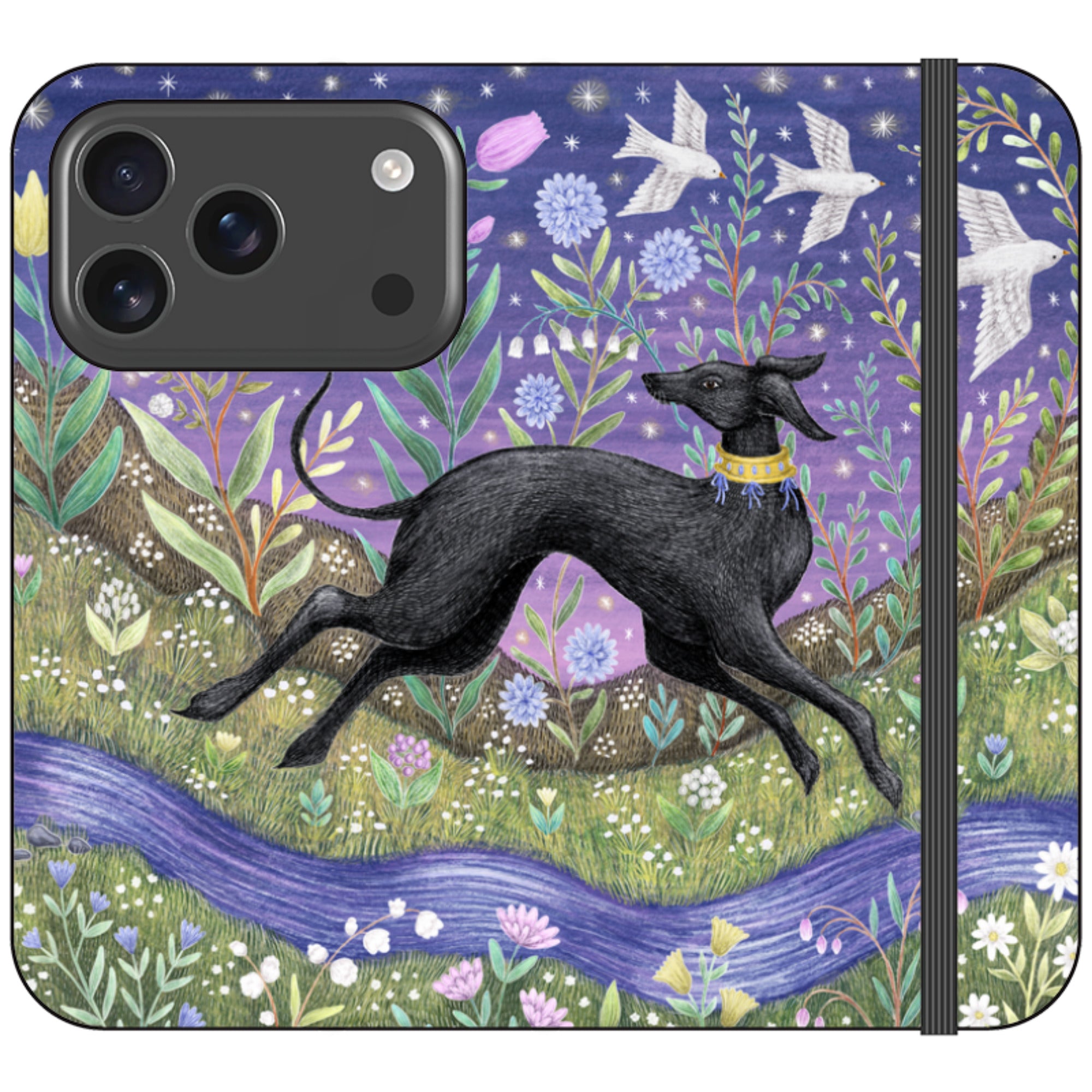 Meadow Hound Wallet Case By Catherine Rowe