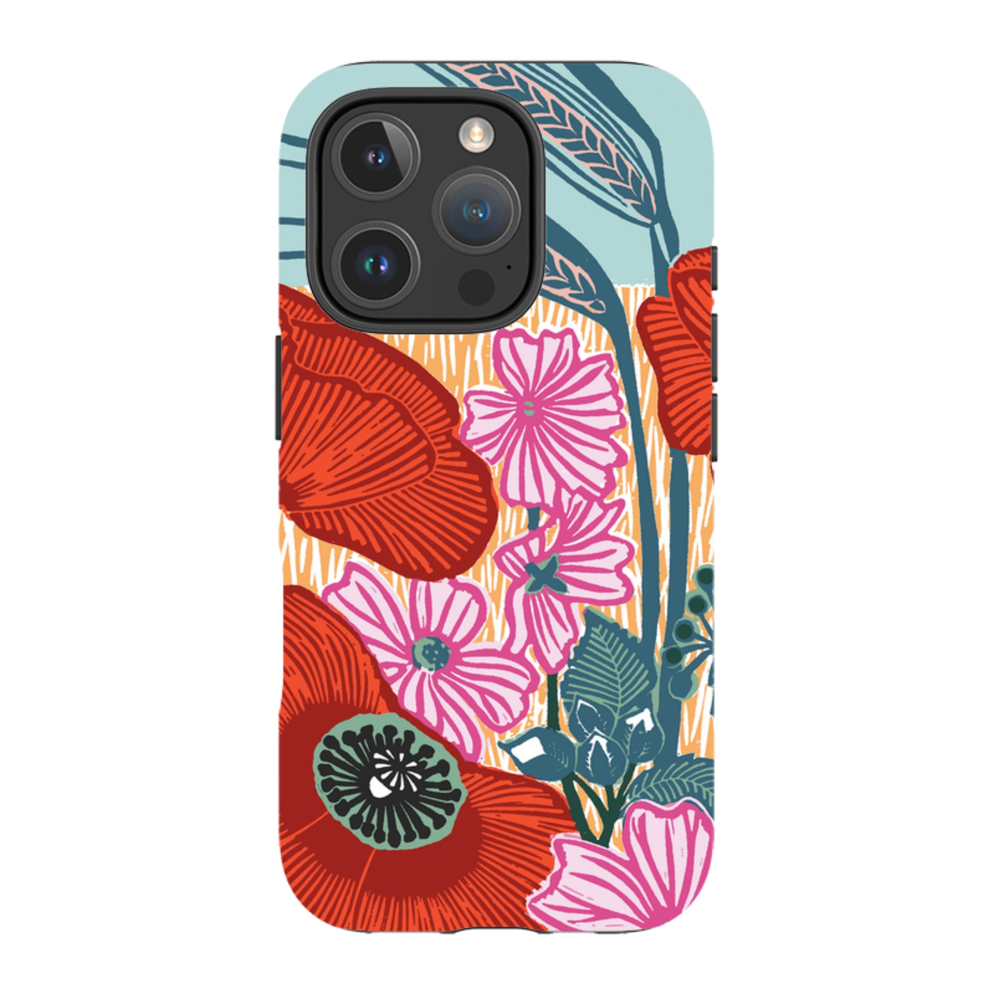 iPhone Tough Case - Wild Poppies By Kate Heiss
