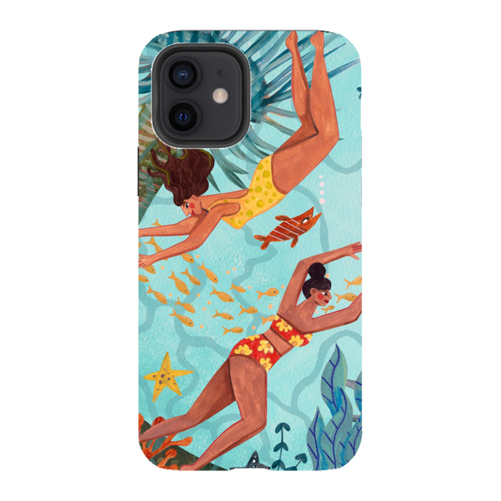 iPhone Tough Case - Swimming By Caroline Bonne Muller