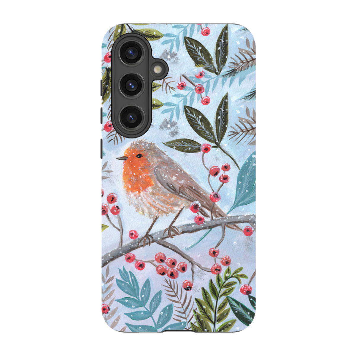 Samsung Tough Case - Robin With Berries By Mary Stubberfield
