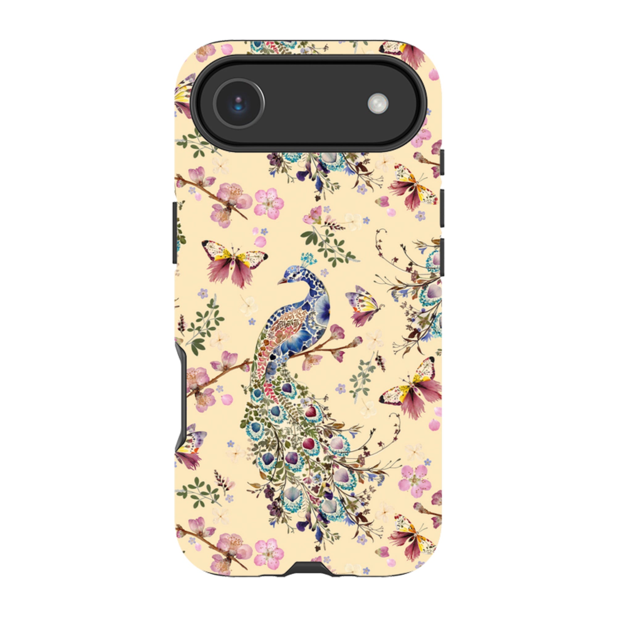 iPhone MagSafe Tough Case -  Peacock and Cherry Blossoms Lily By Helen Ahpornsiri