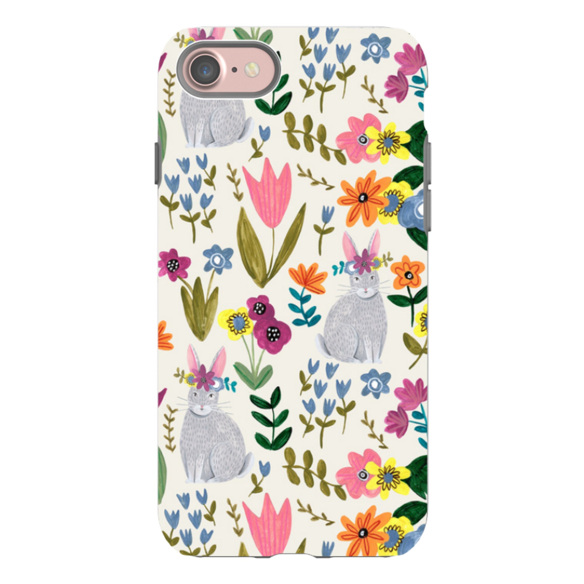 iPhone Tough Case - Rabbit Floral By Caroline Bonne Muller