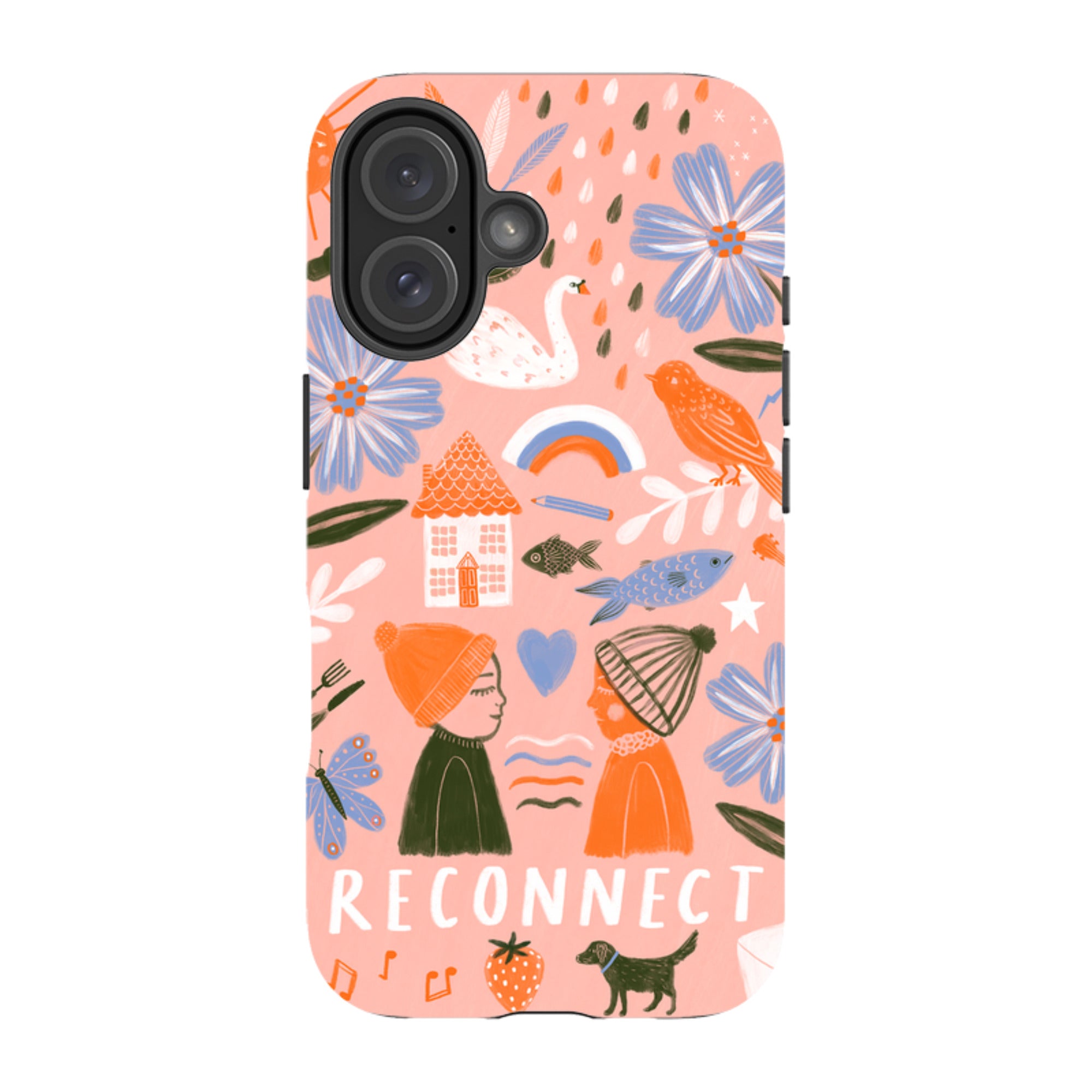 iPhone Tough Case - Reconnect Orange By Lee Foster Wilson