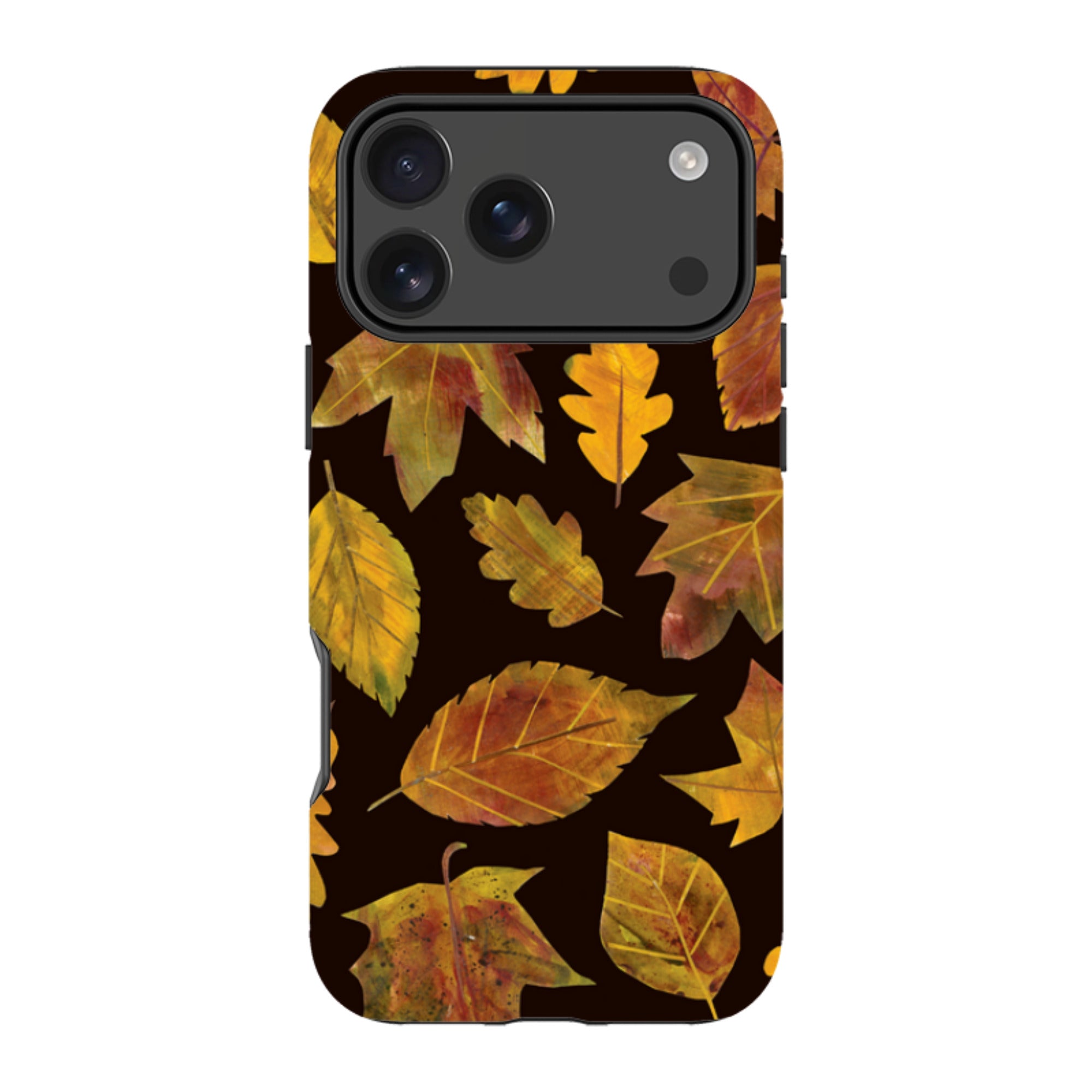 iPhone MagSafe Tough Case - Autumn Textured Leaves By Tracey English
