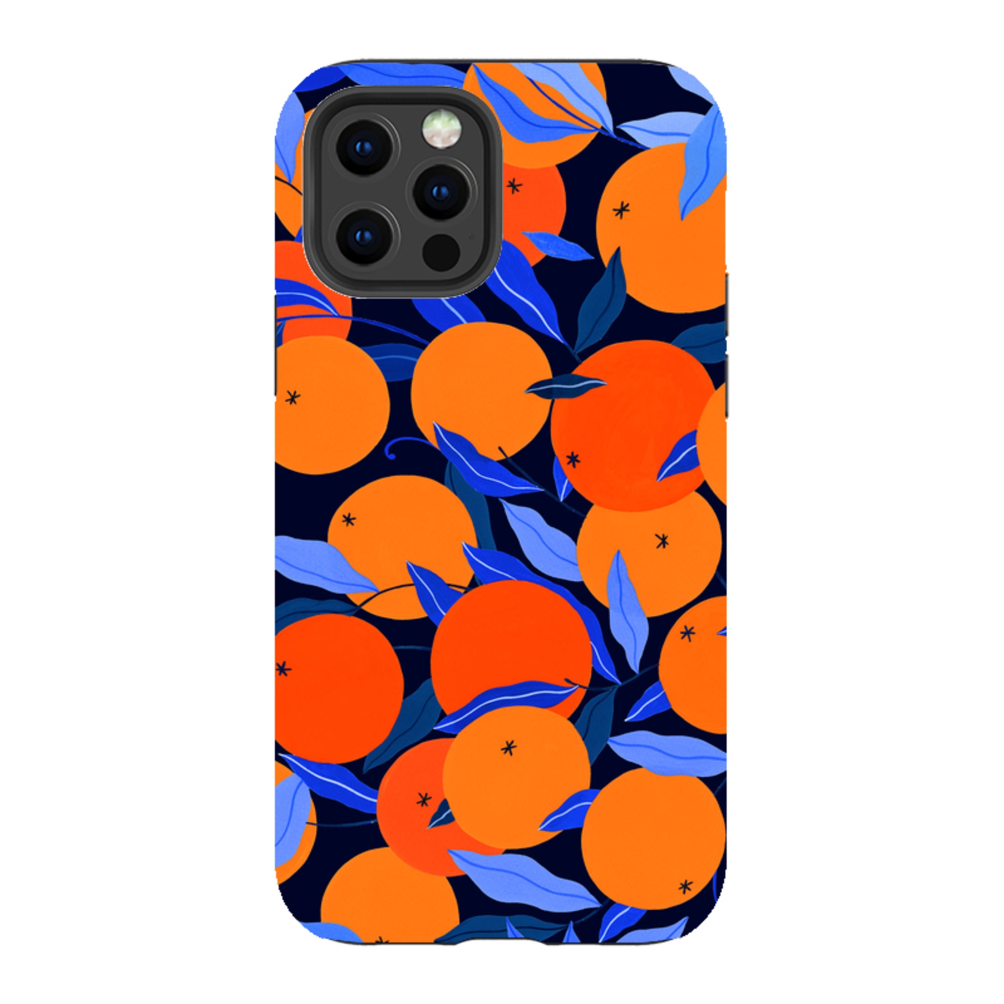 iPhone Tough Case - Arancello Navy Pattern By Madalina Andronic