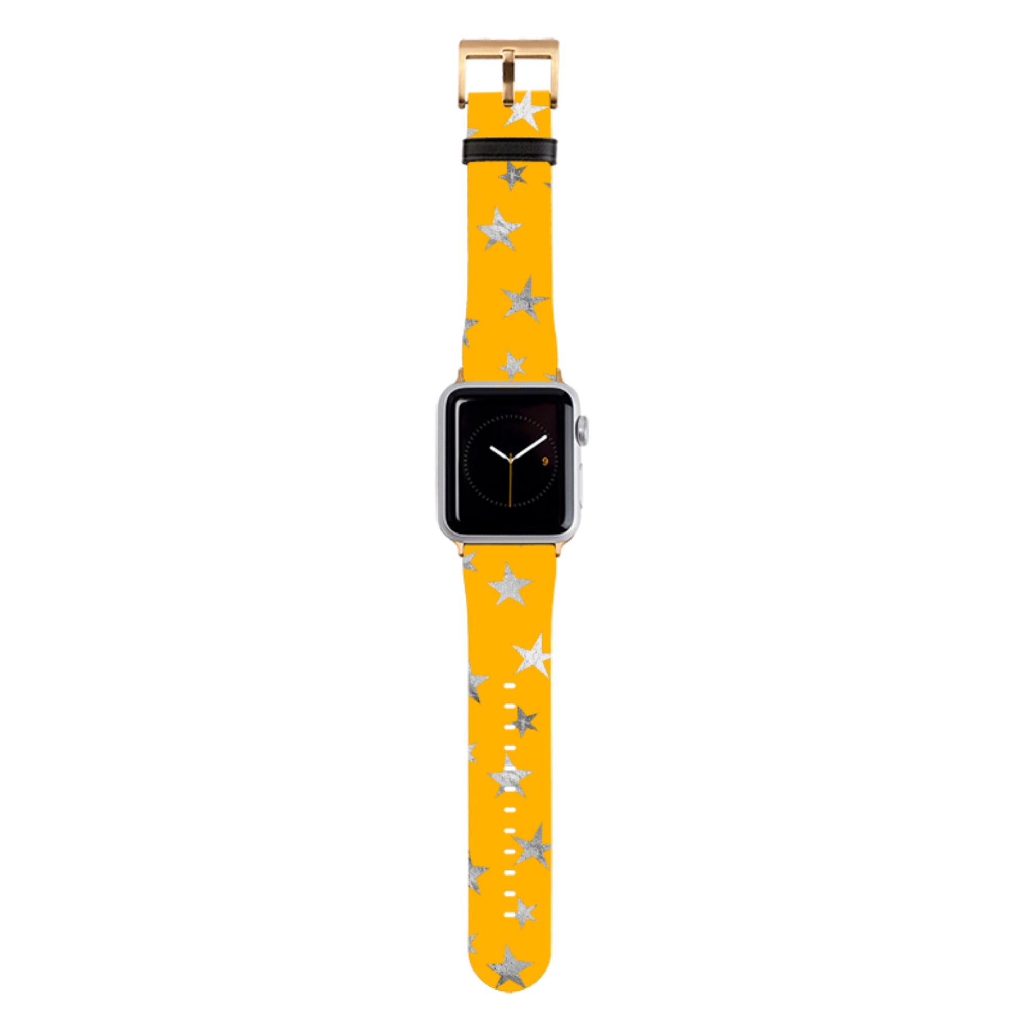 Honey Stars Silver Apple Watch Strap