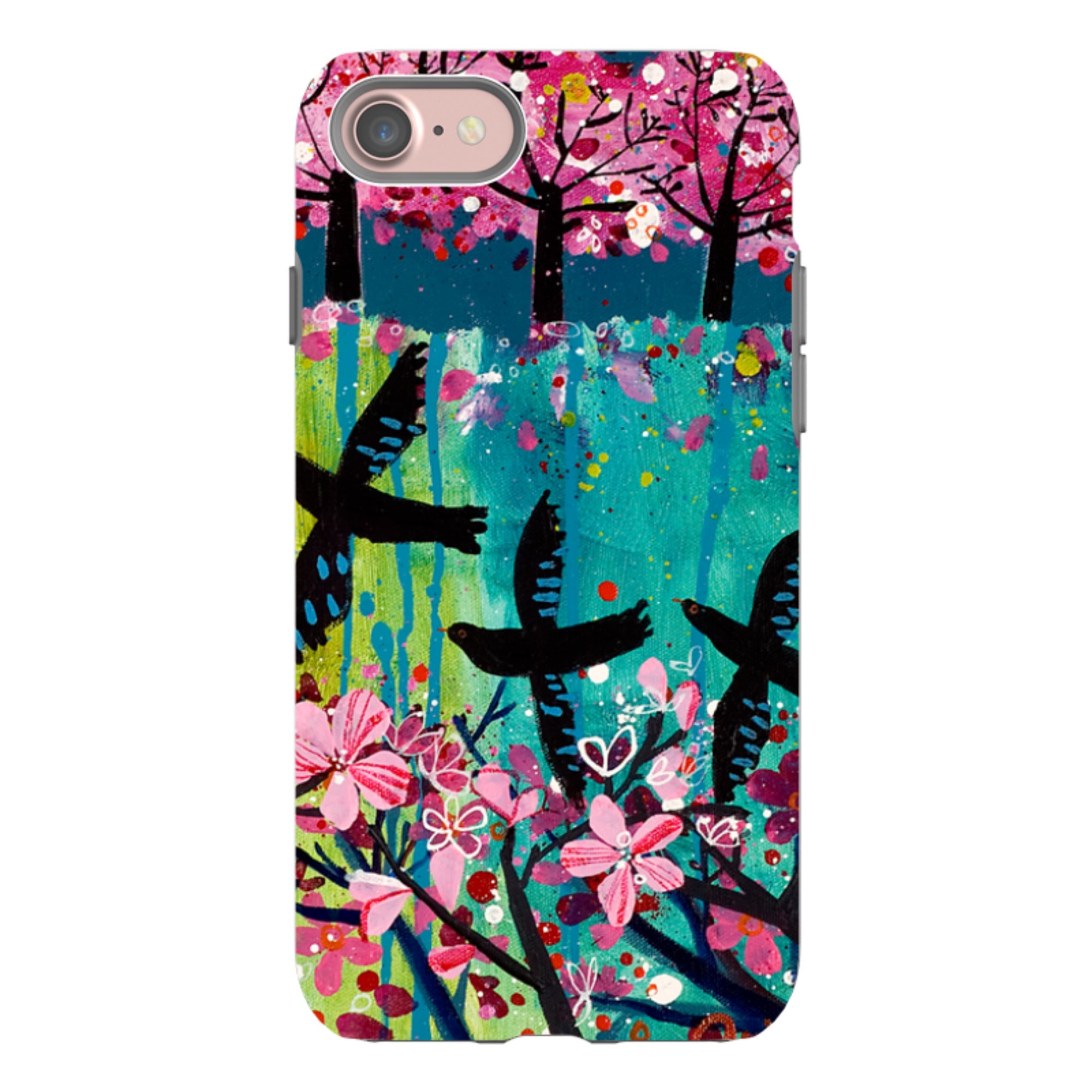 iPhone Tough Case - Blackbirds By Claire West