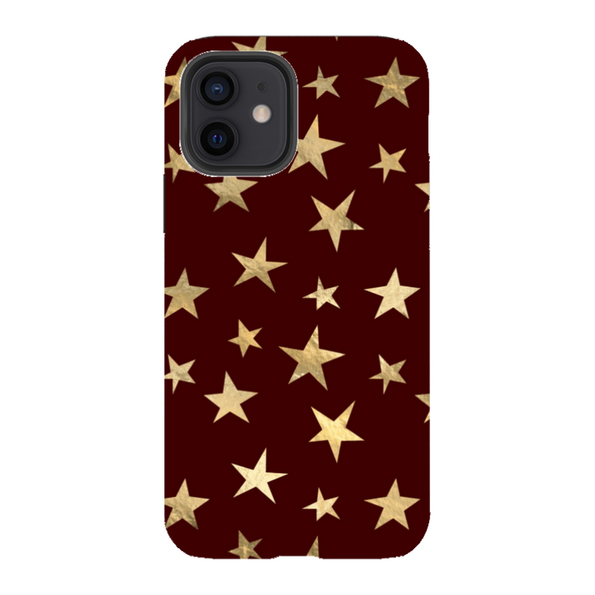 iPhone Tough Case - Brown and Gold Stars