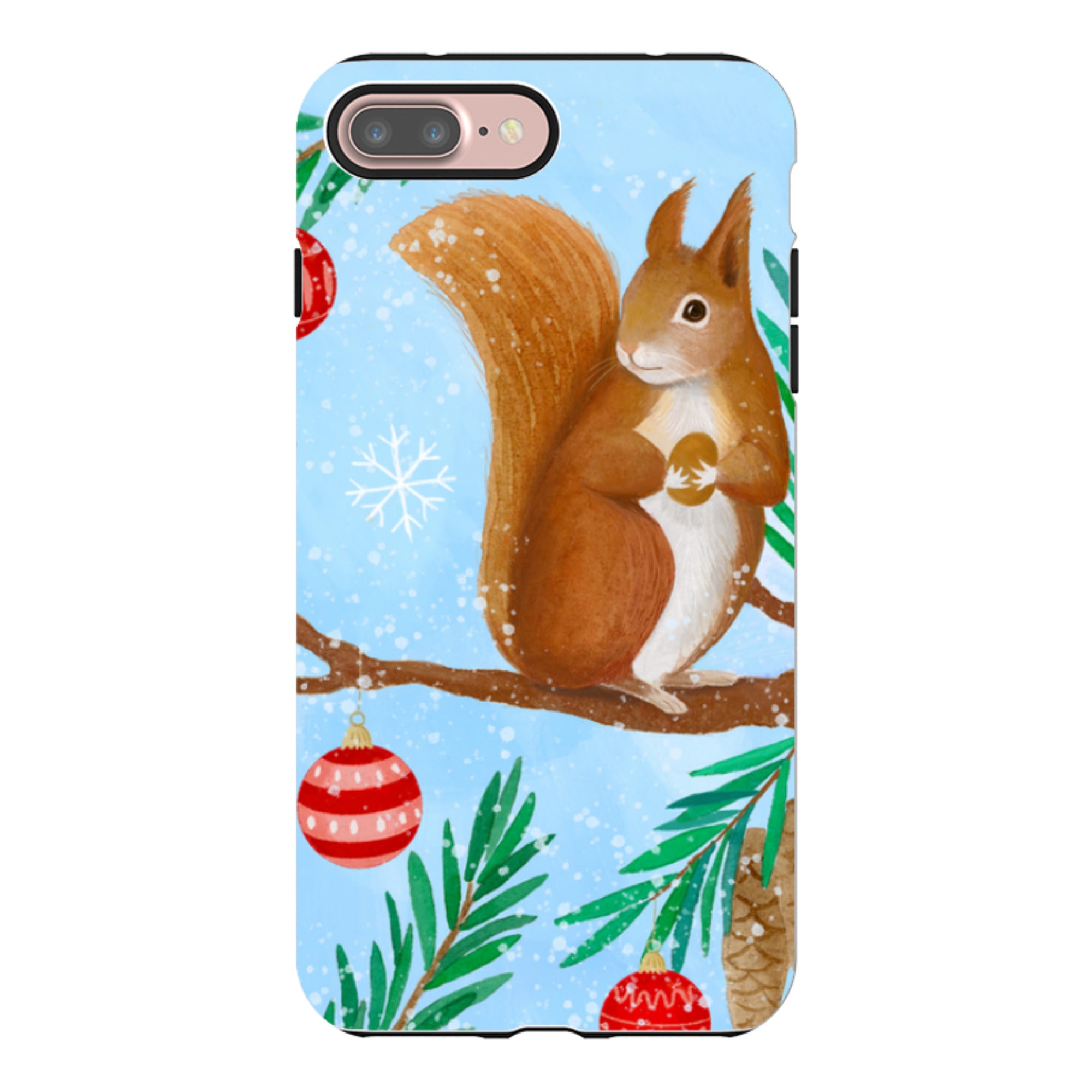 iPhone Tough Case - Winter Squirrel By Bex Parkin