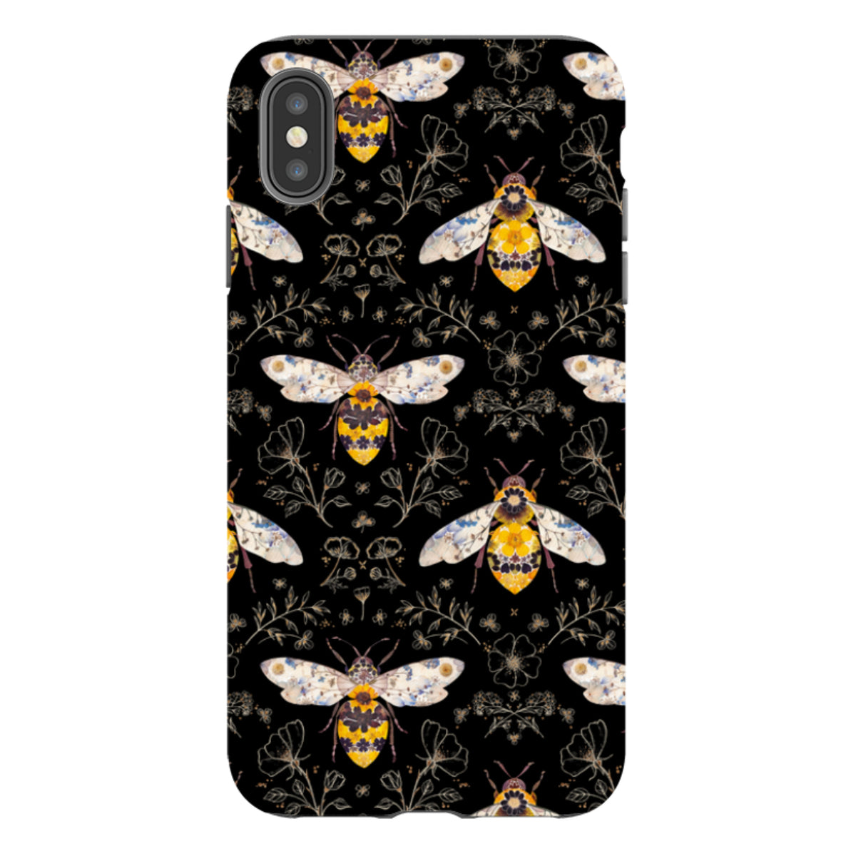 iPhone Tough Case - Midnight Bumble Bee Multi By Helen Ahpornsiri