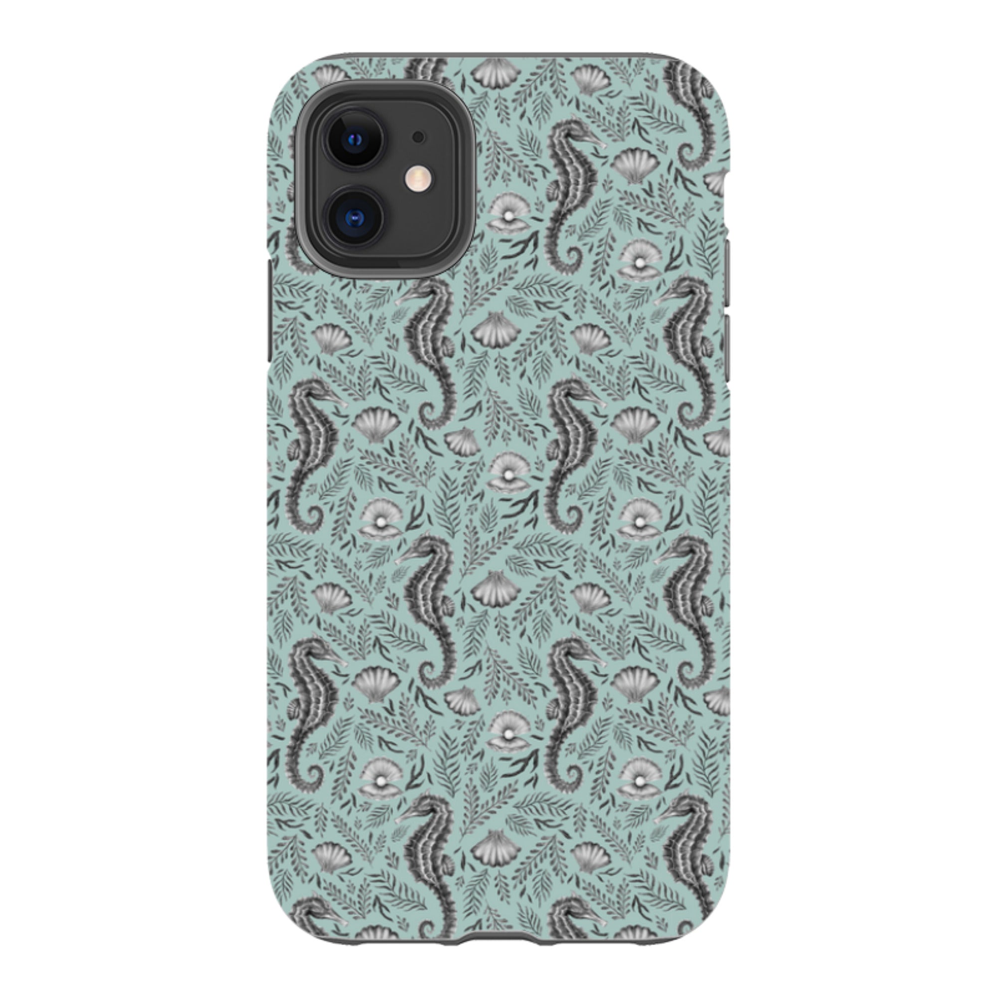 iPhone Tough Case - Seahorse Seafoam By Catherine Rowe