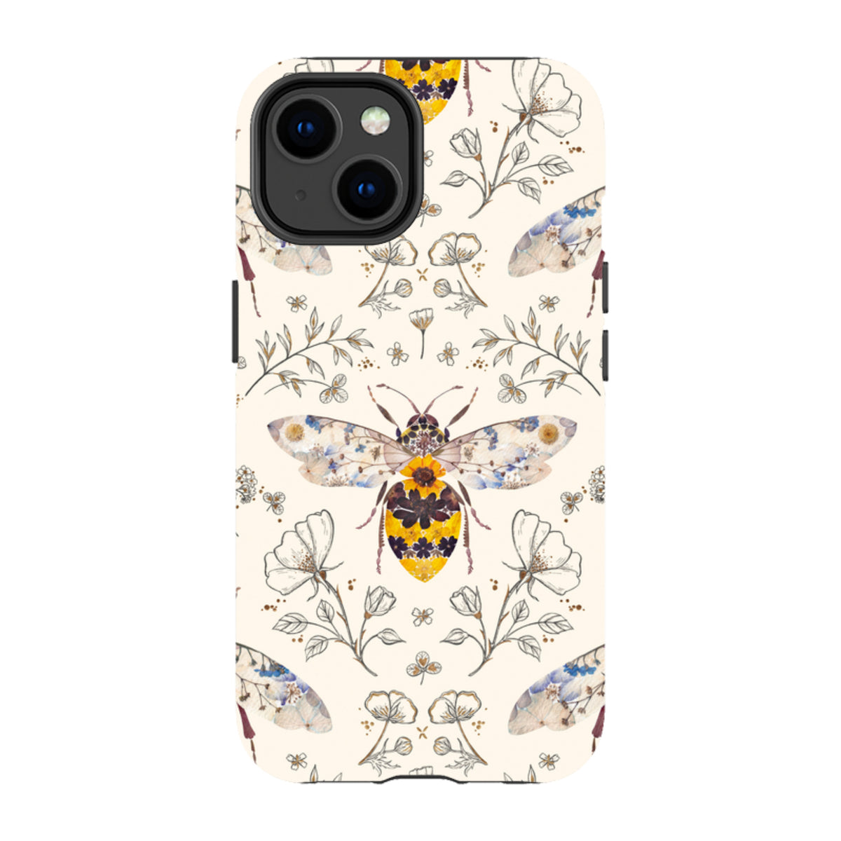 iPhone Tough Case - Alabaster Bumble Bee By Helen Ahpornsiri