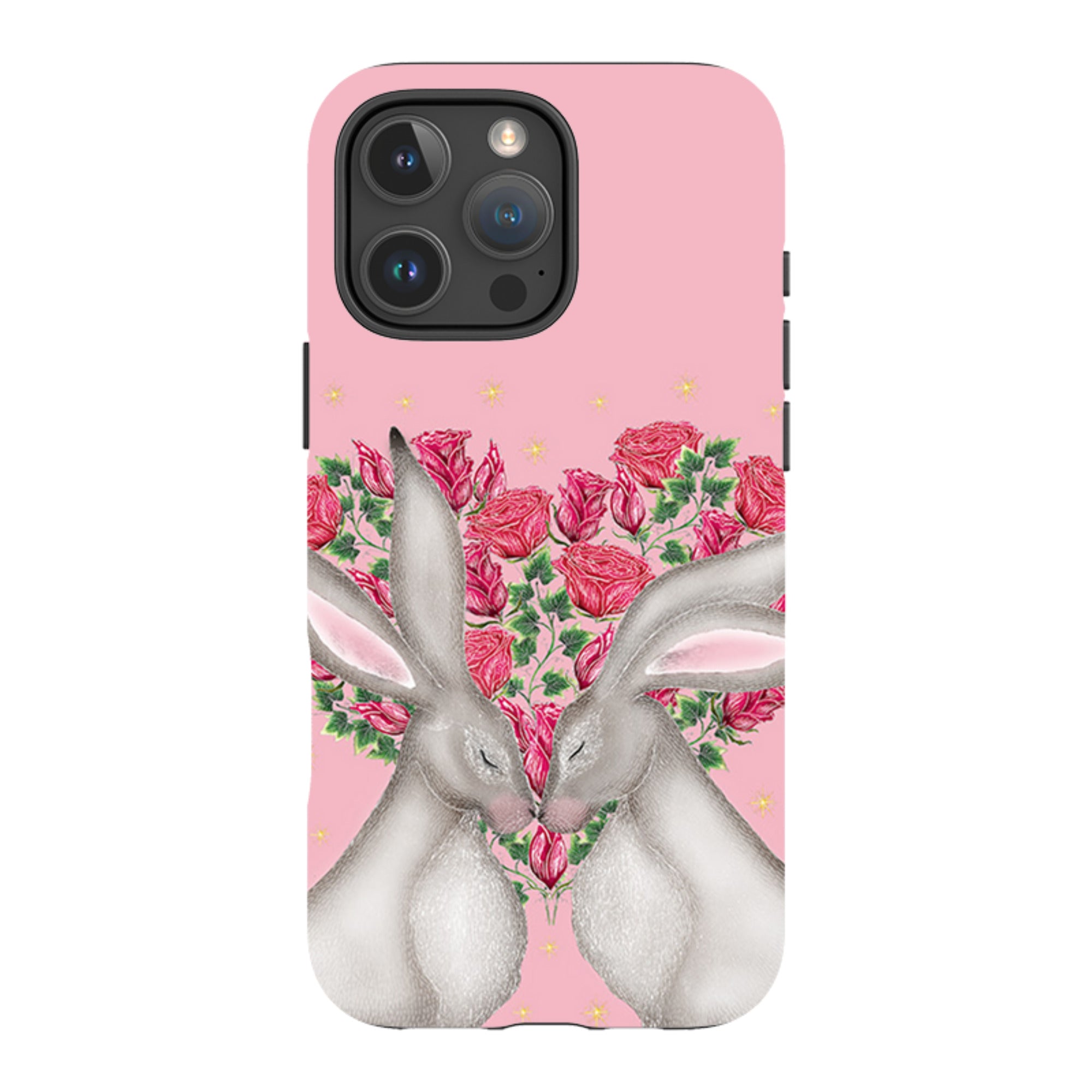 iPhone MagSafe Tough Case -  White Hares Rose Heart By Catherine Rowe