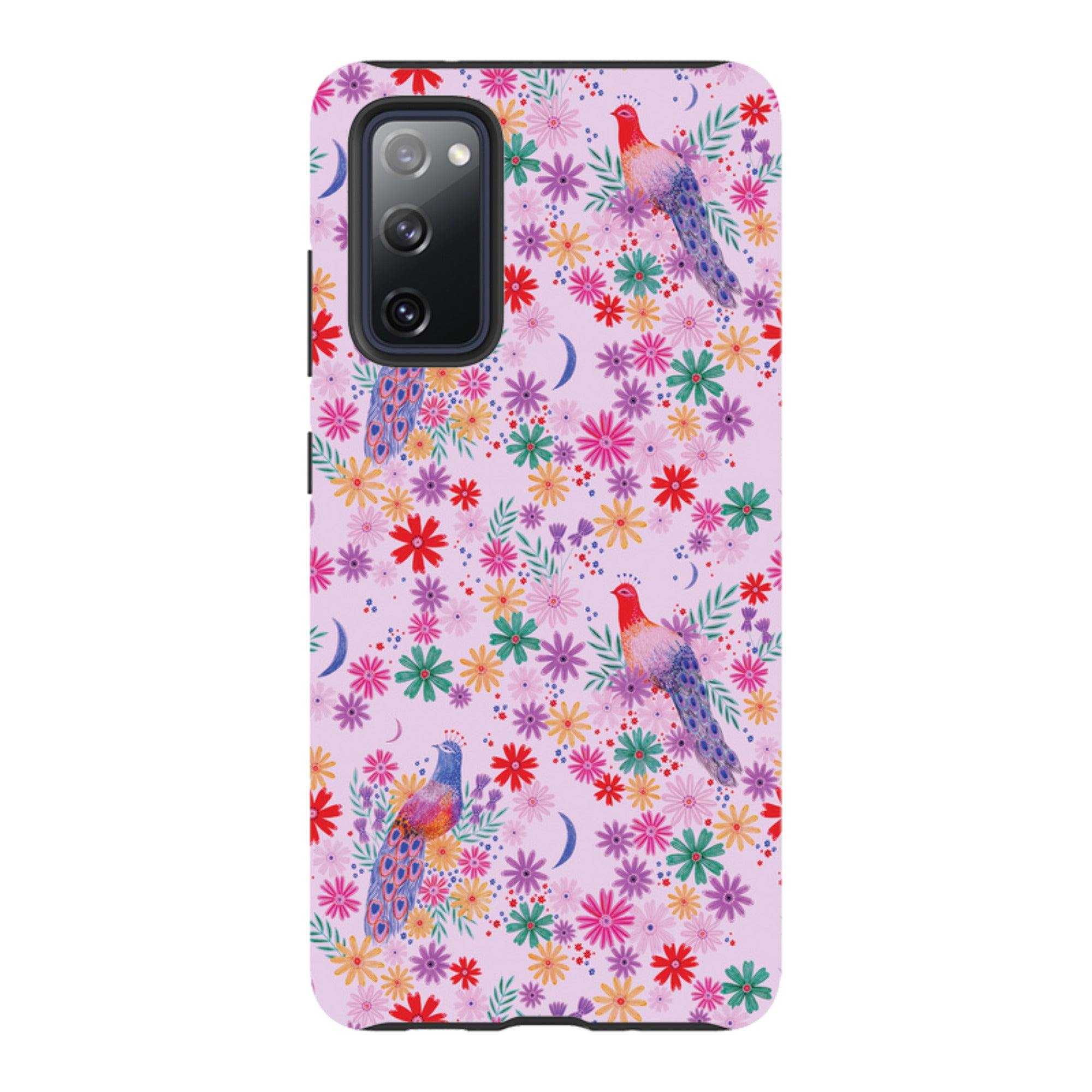 Samsung Tough Case - Peacock Pattern Lilac By Lee Foster Wilson