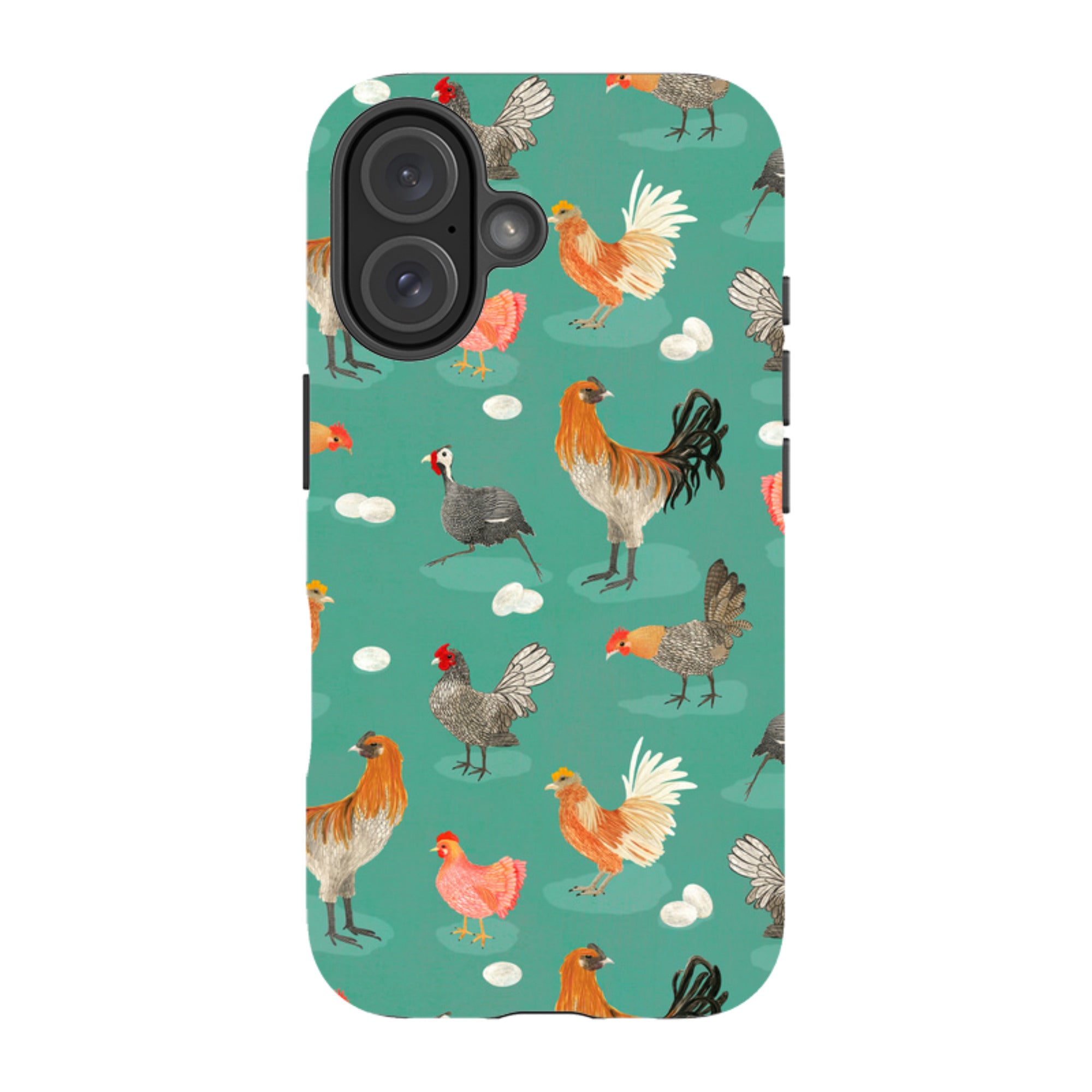 iPhone MagSafe Tough Case - Chicken Teal By Katherine Quinn