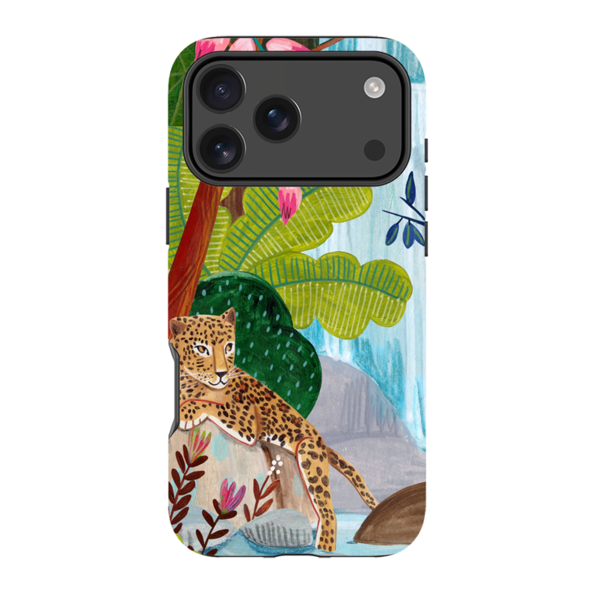 iPhone Tough Case - Waterfall Leopard By Caroline Bonne Muller