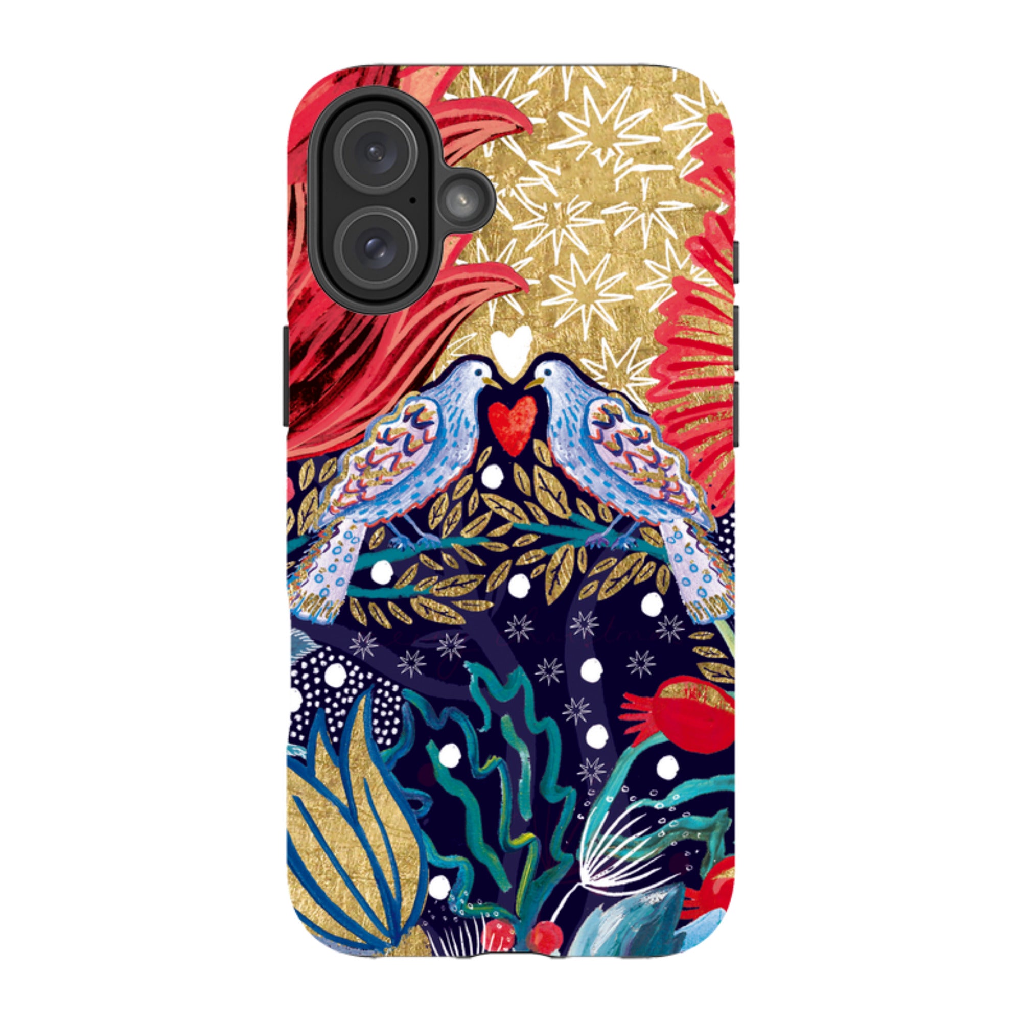iPhone Tough Case - Turtle Doves By Emma Frances Grant
