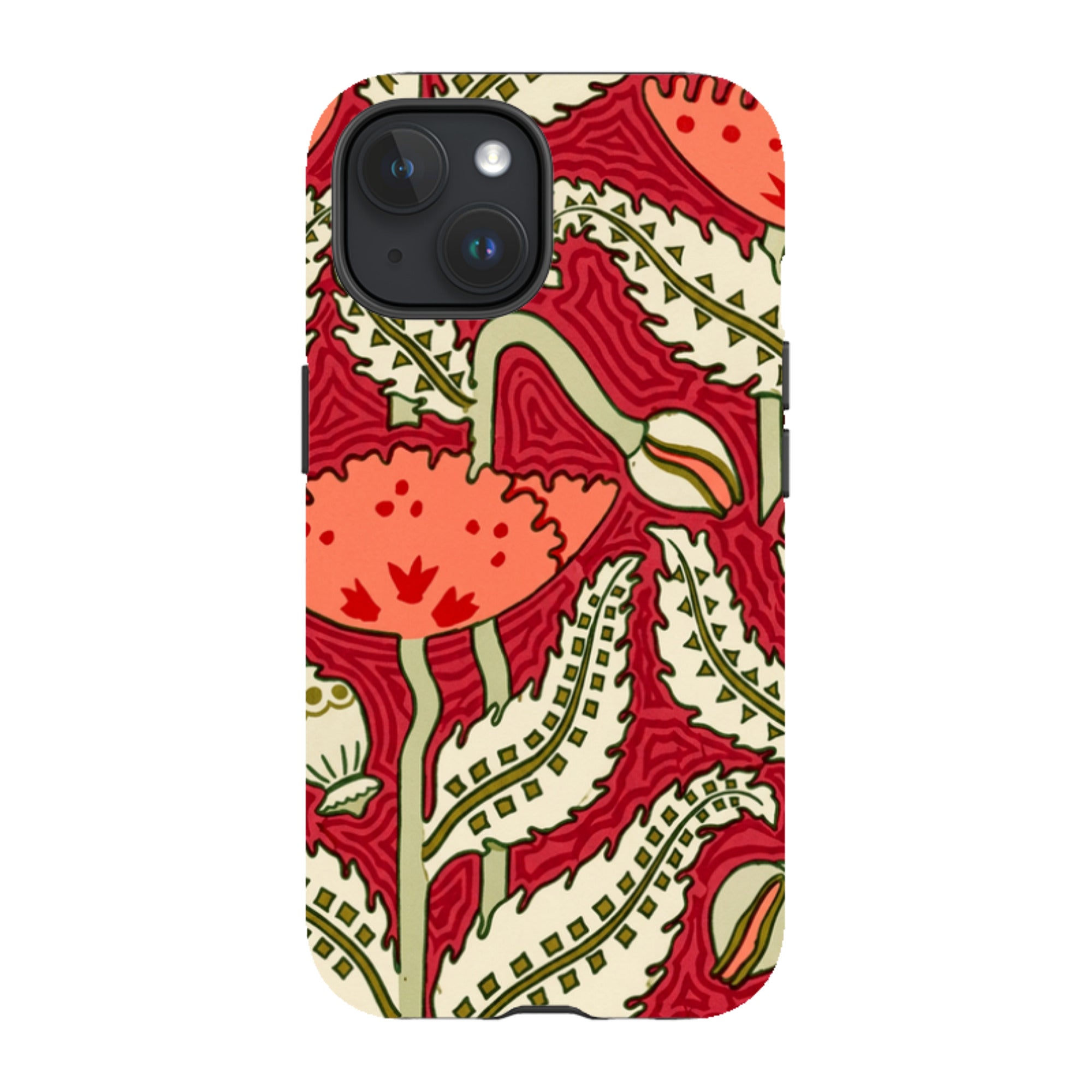 iPhone MagSafe Tough Case - William Morris Red Floral