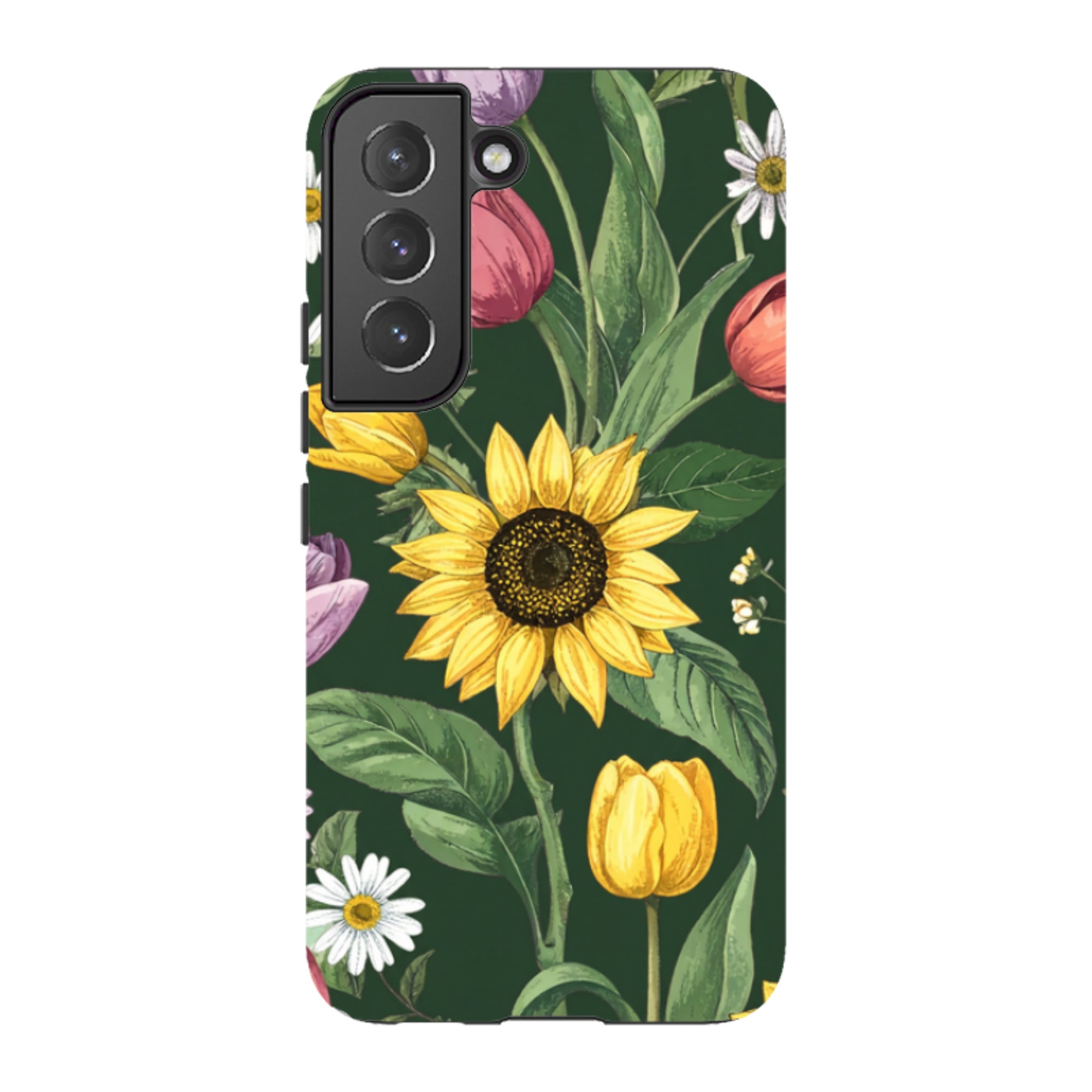 Samsung Tough  Case - Green Sunflowers