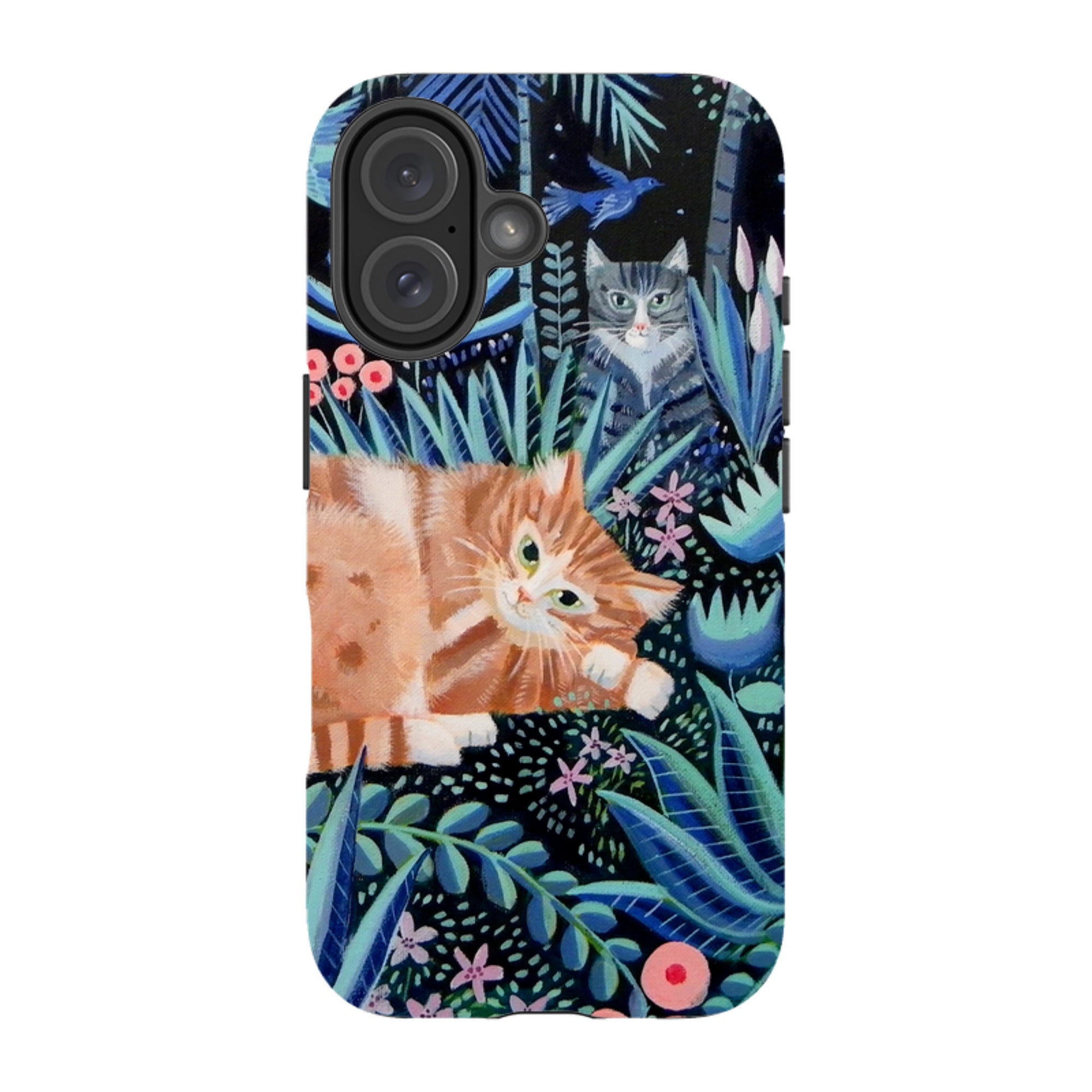 iPhone Tough Case - Night Cats By Mary Stubberfield