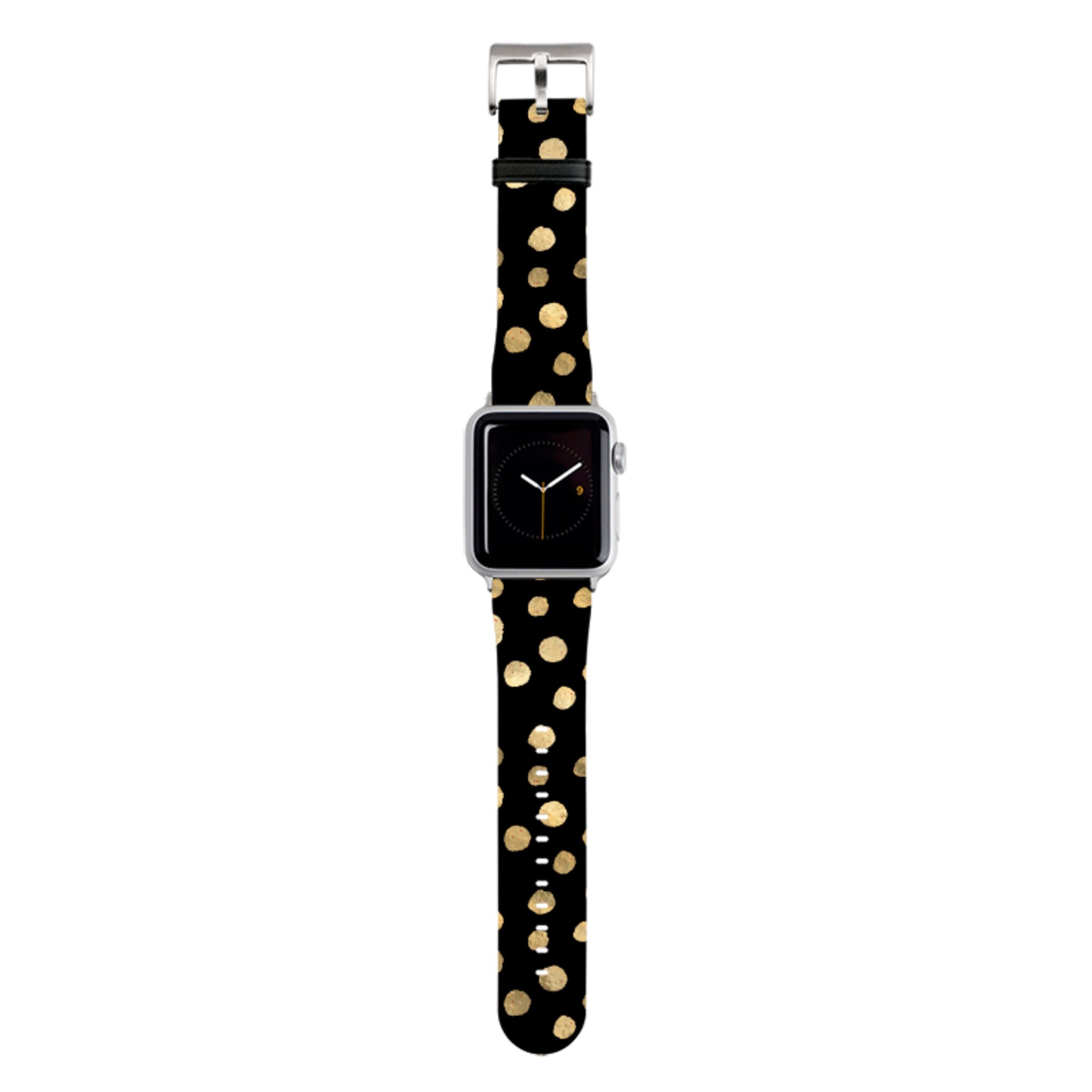 Black and Gold Dots Apple Watch Strap