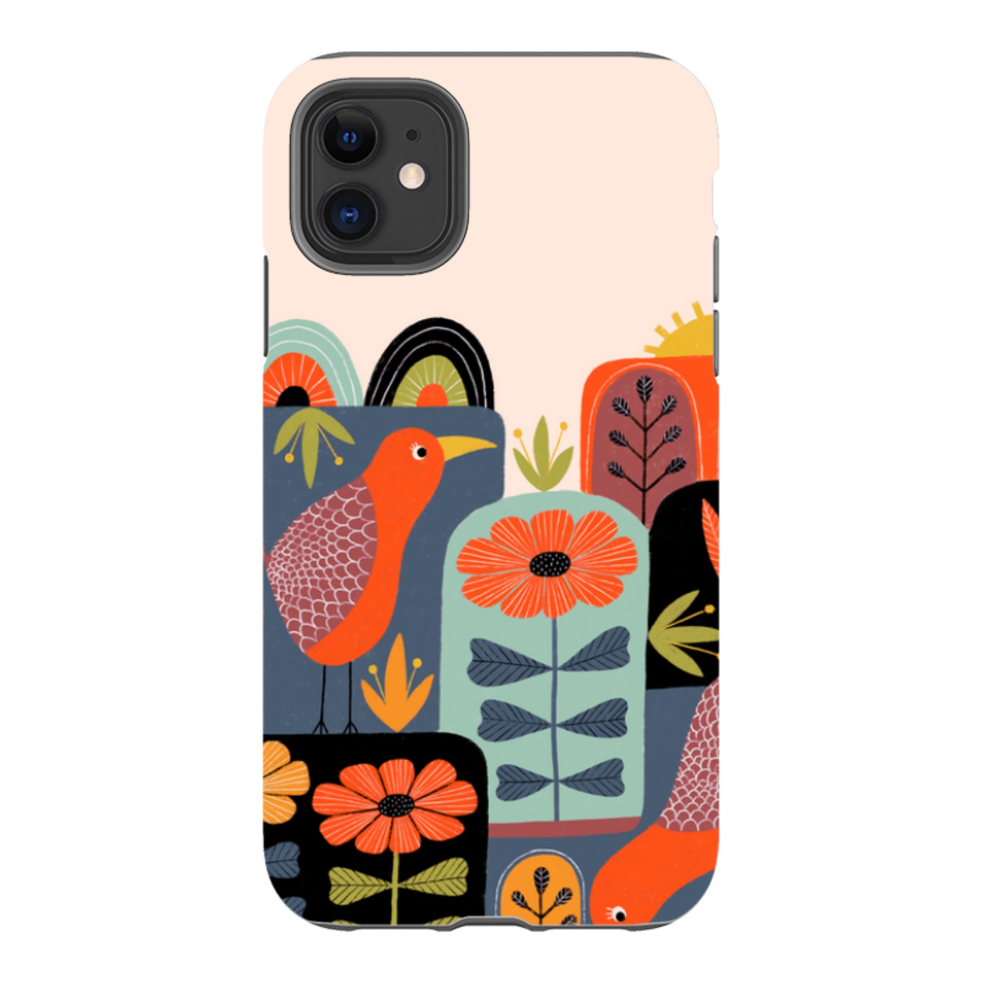 iPhone Tough Case - Folky Birds III By Suzy Taylor