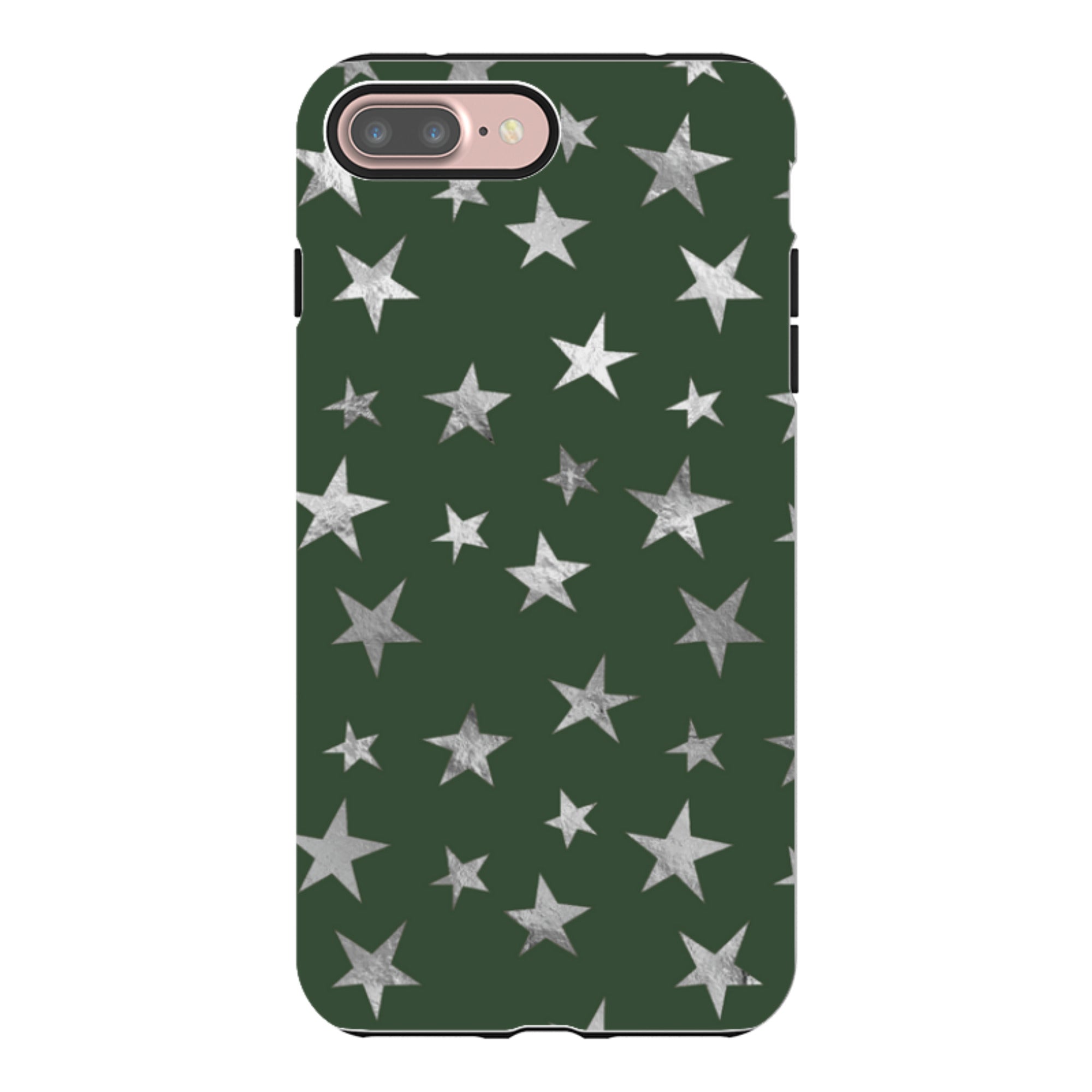 iPhone Tough Case - Green and Silver Stars