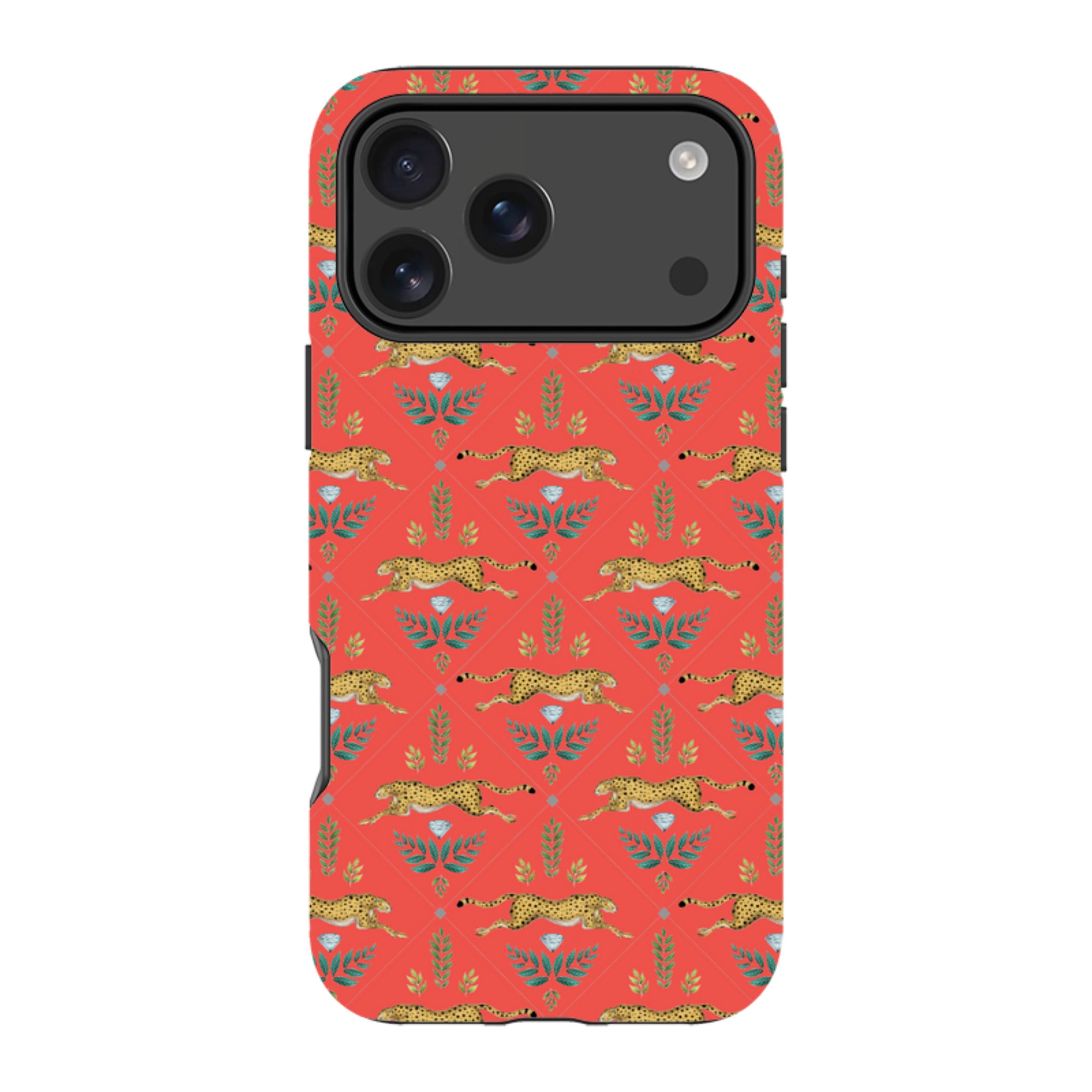 iPhone Tough Case - Cheetah Red By Catherine Rowe
