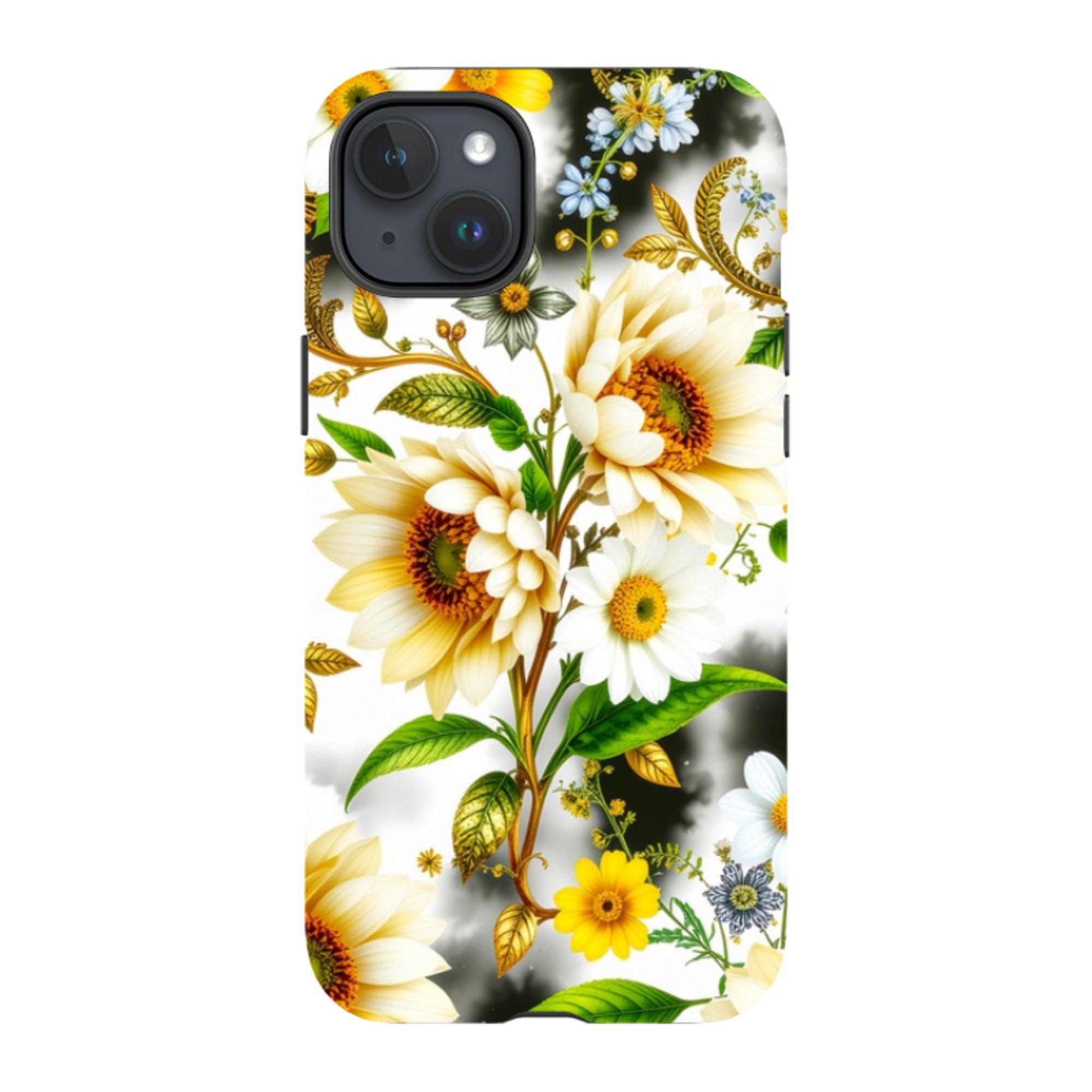 iPhone Case - Gold Flowers
