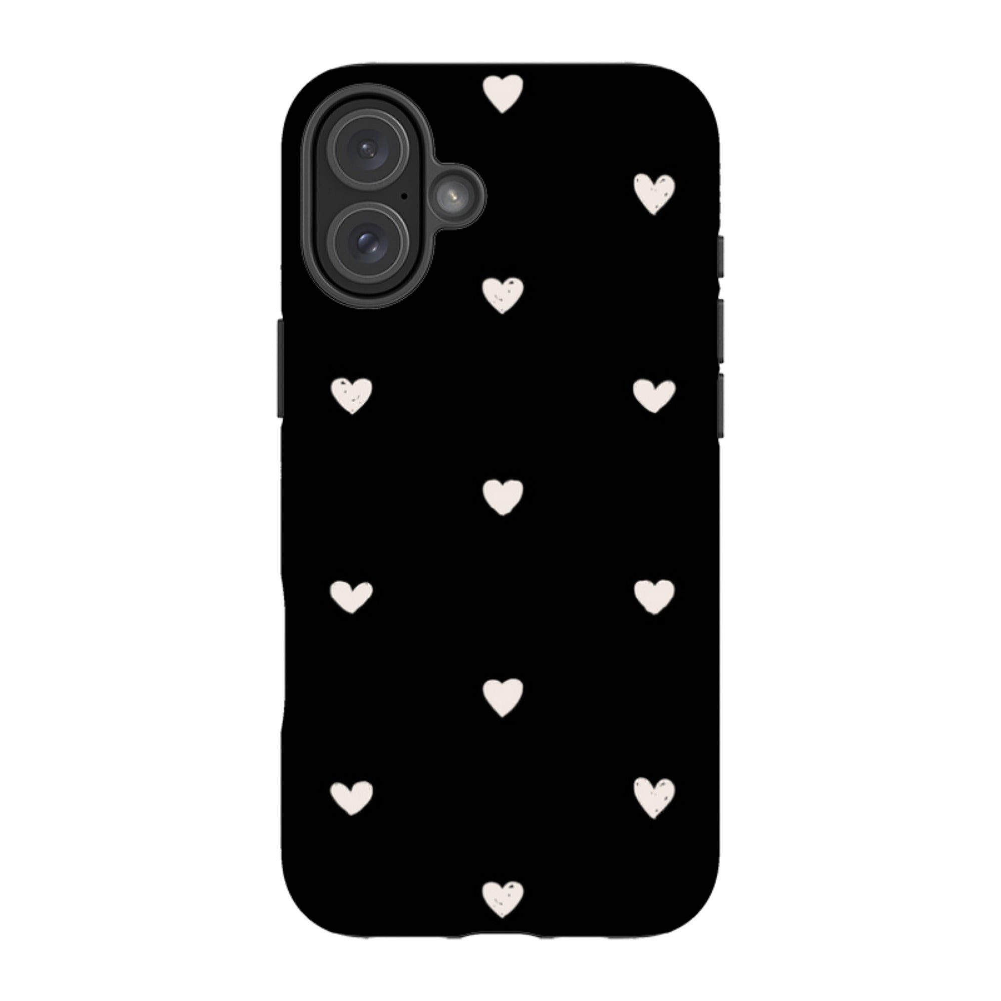 iPhone Tough Case - Hearts Black