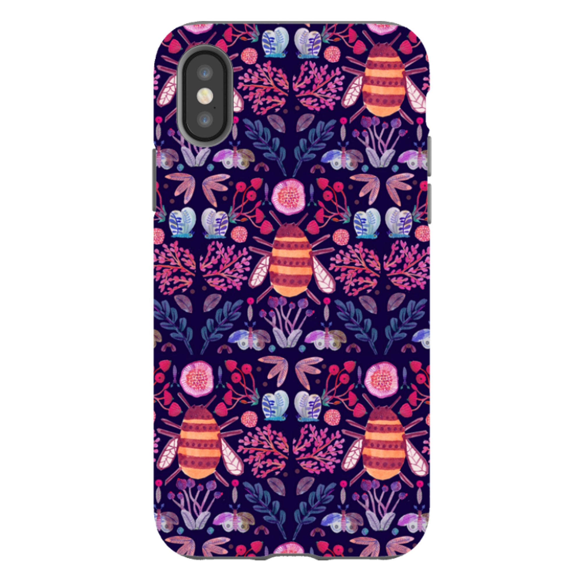 iPhone Tough Case - Botanics and Insects By Gabriela Larios