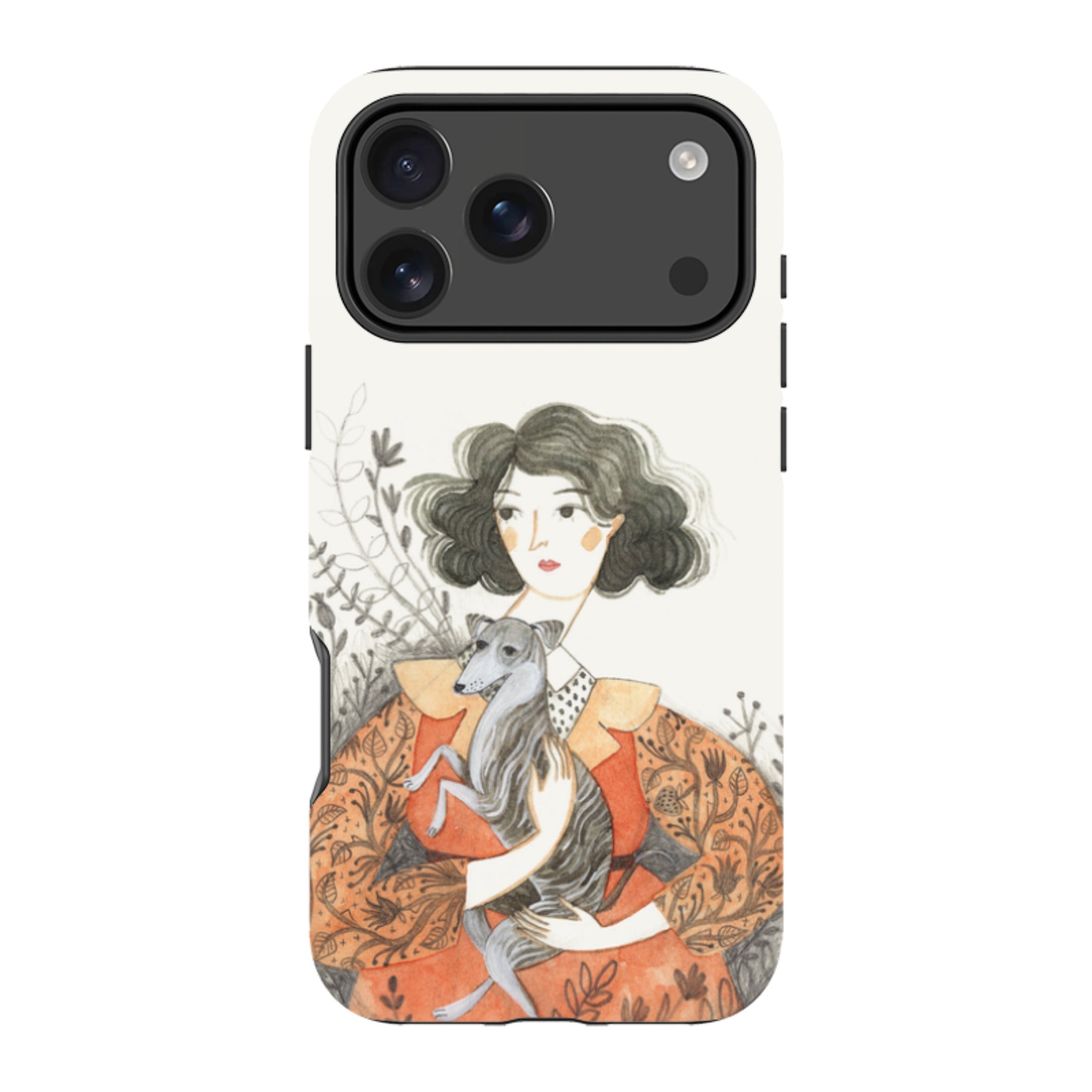 iPhone MagSafe Tough Case - Lady With Whippet By Meghann Rader
