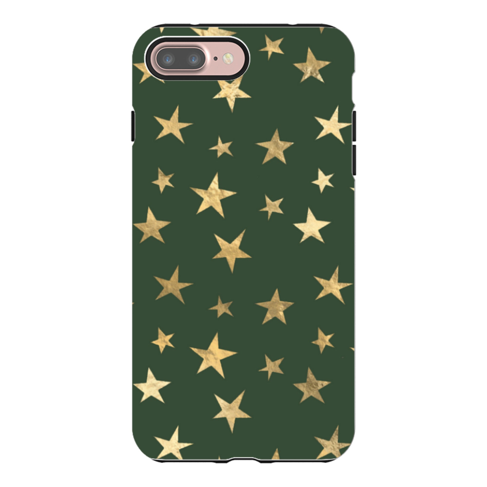 iPhone Tough Case - Green and Gold Stars