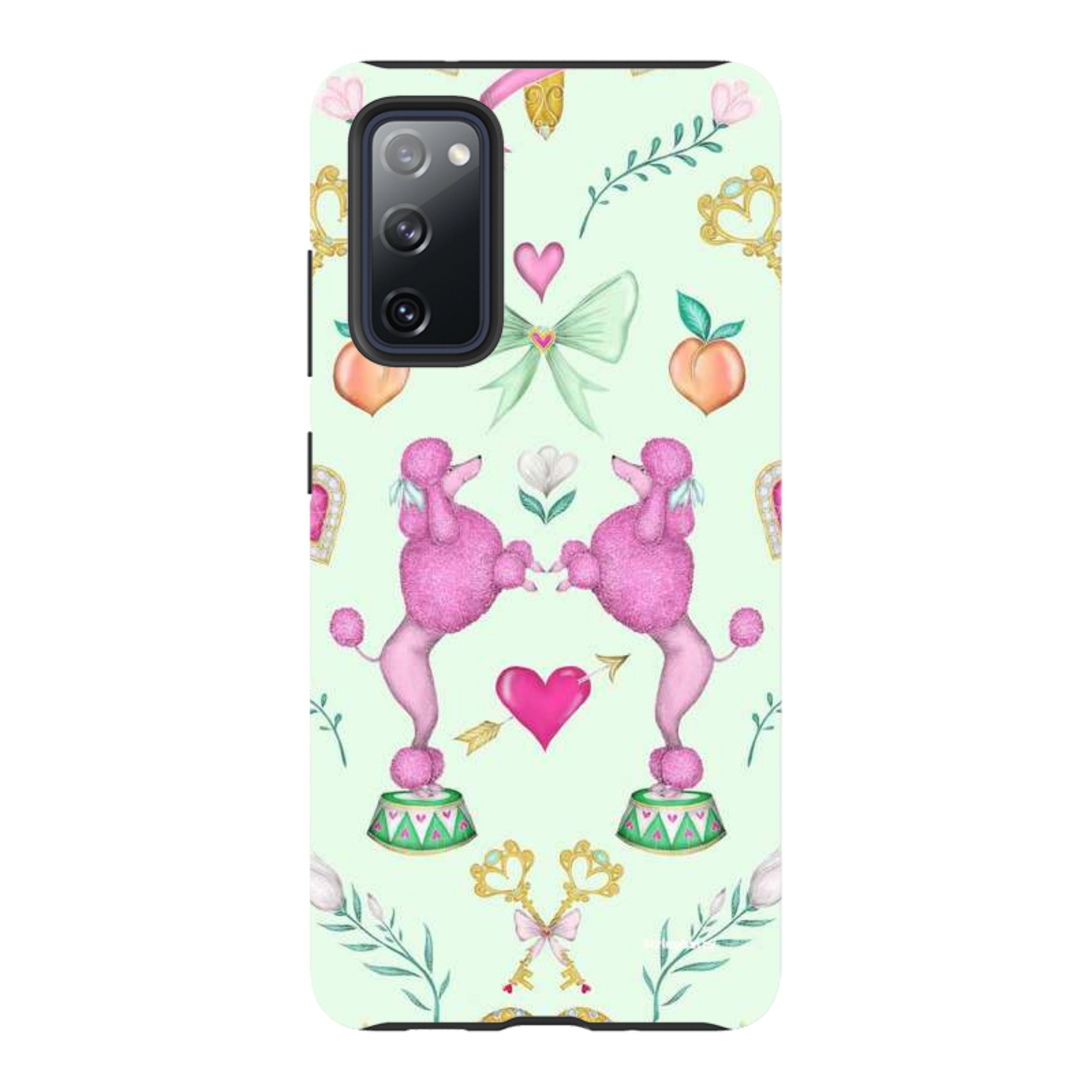 Samsung Tough Case - Pink Poodle Parlour Mint By Catherine Rowe