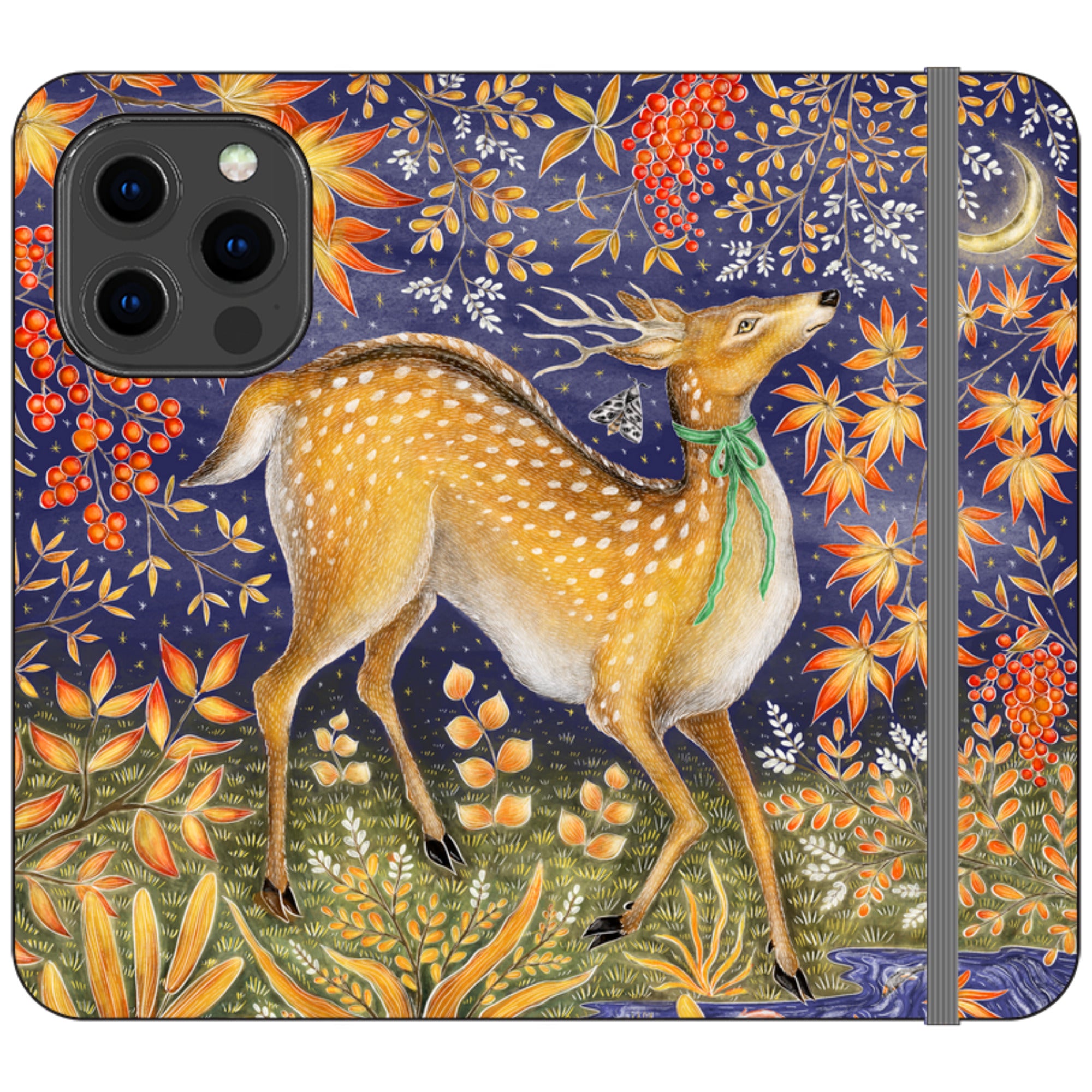 Autumn Deer Wallet Case By Catherine Rowe