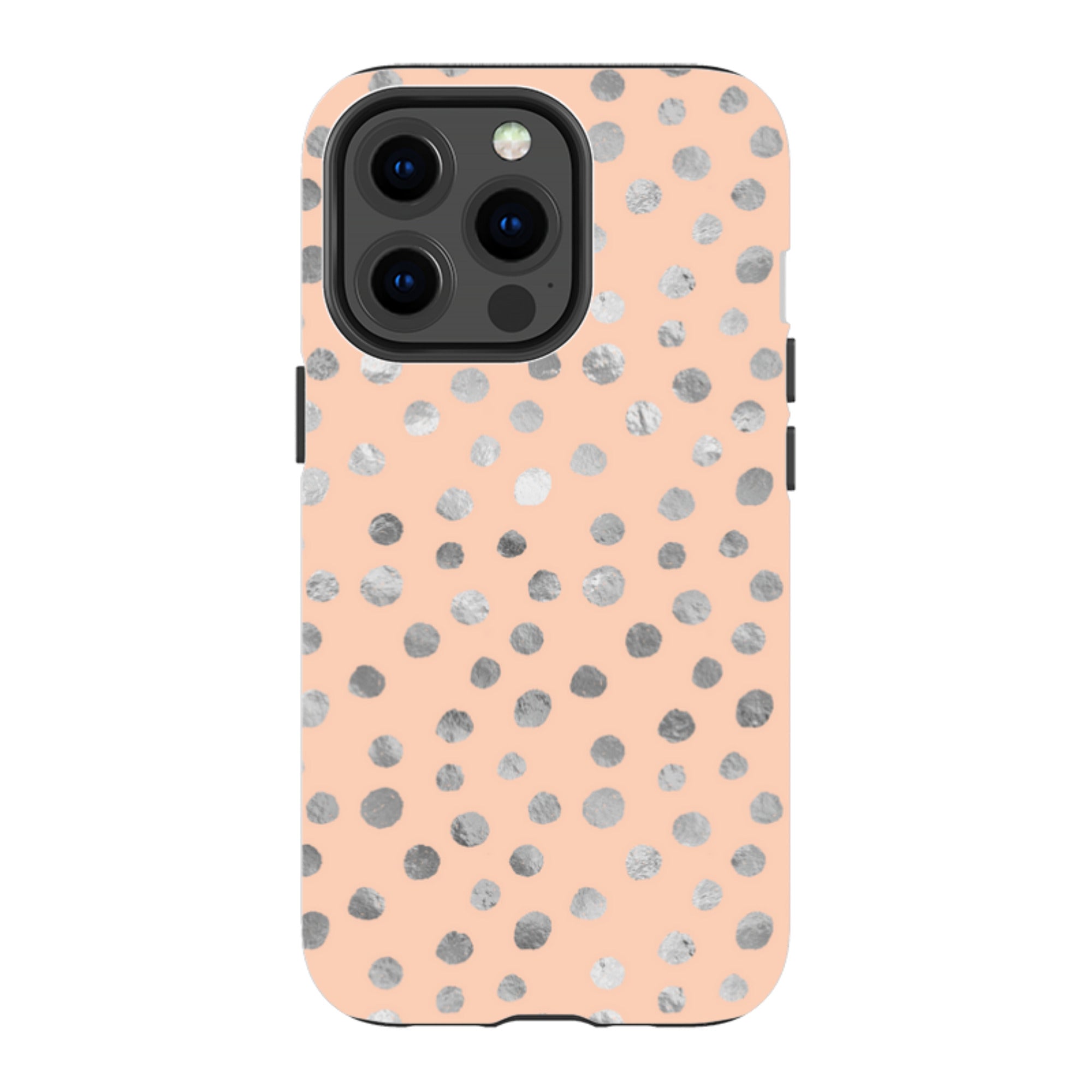 iPhone MagSafe Tough Case -  Pale and Silver Dots