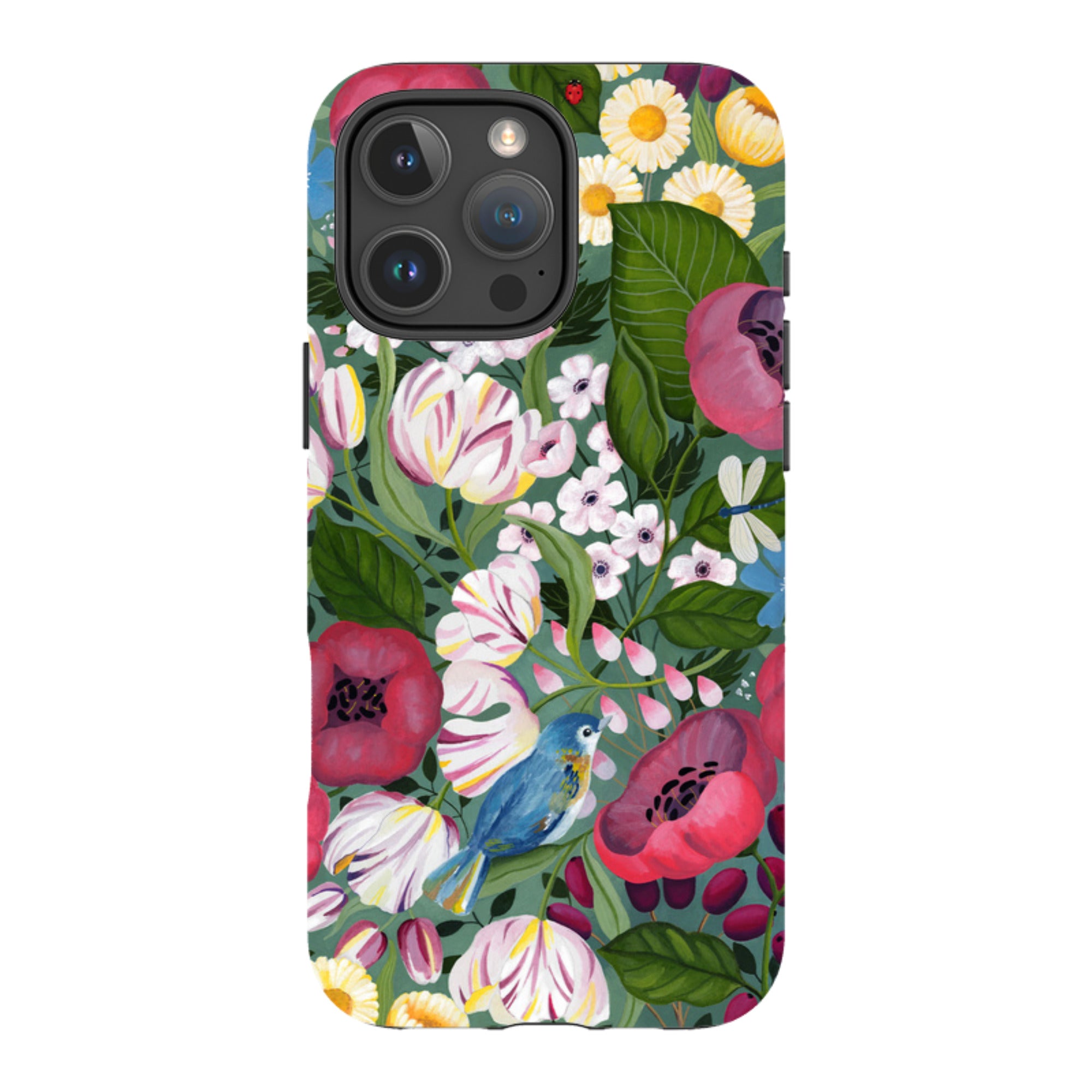 iPhone Tough Case - Bluebird Flowers By Bex Parkin