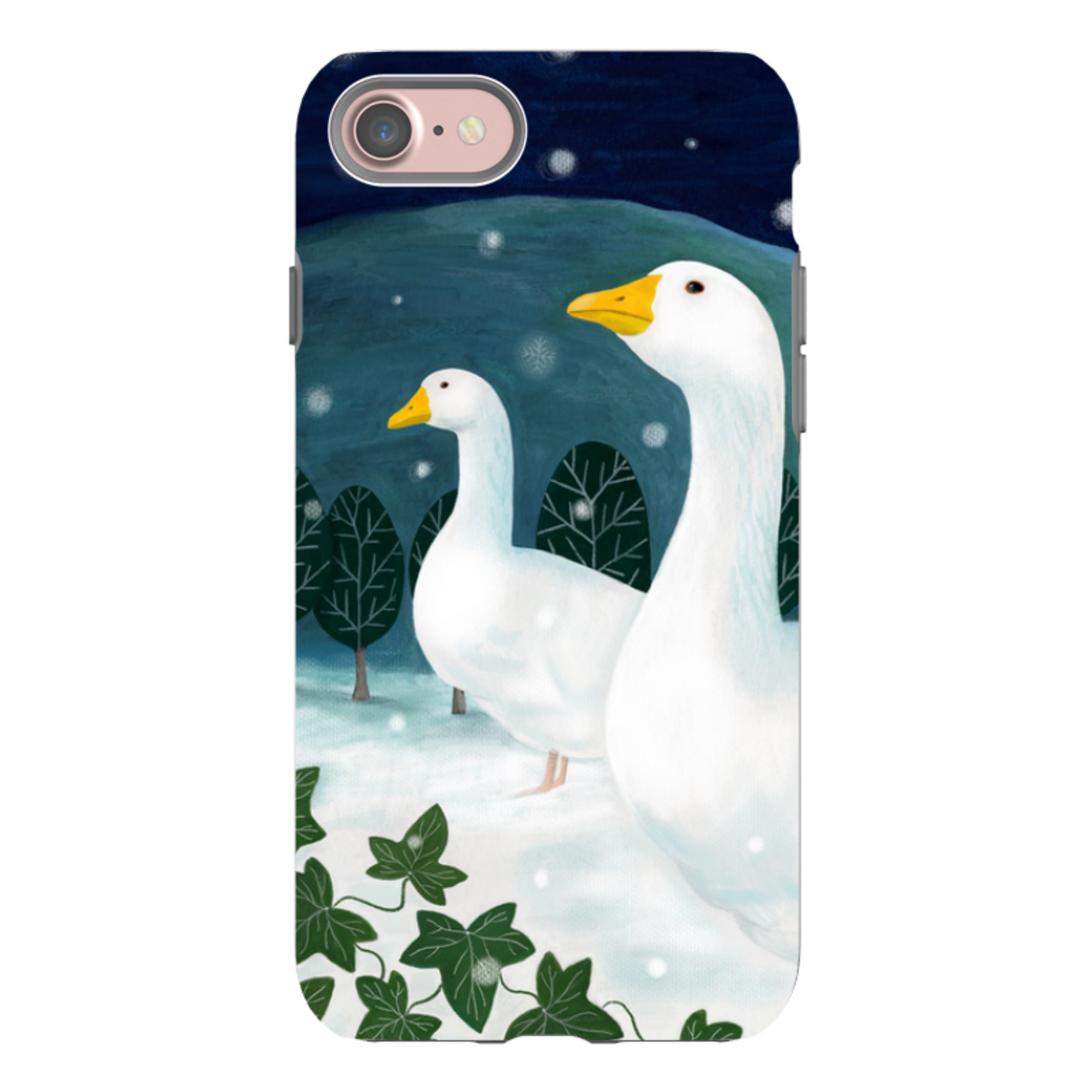 iPhone Tough Case - Winter Geese By Bex Parkin
