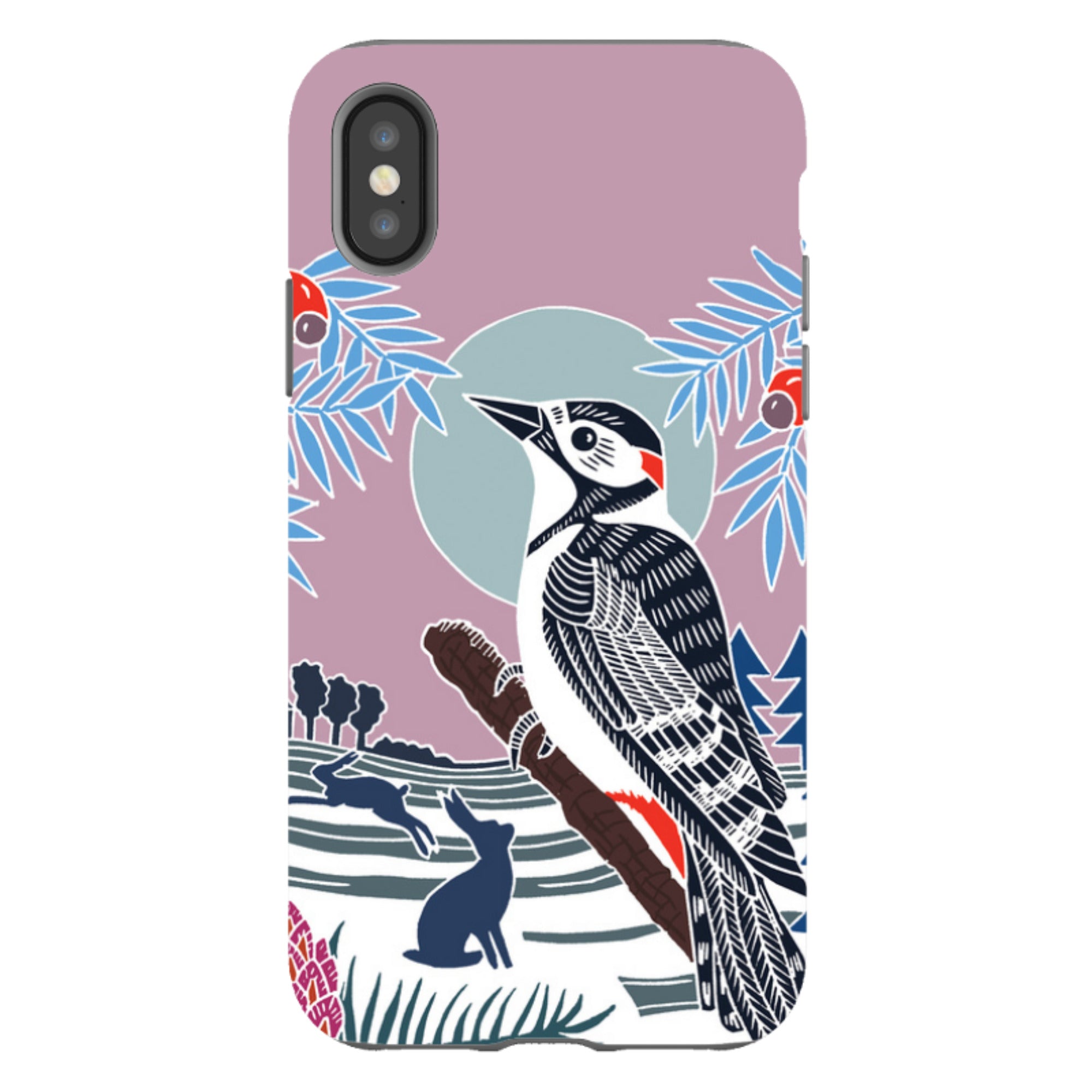 iPhone Tough Case - Woodpecker Pale By Kate Heiss