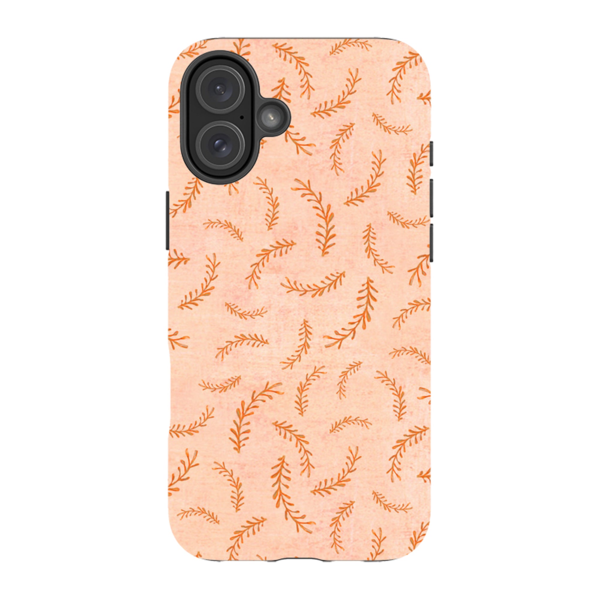 iPhone Tough Case - Feathers Pink By Katherine Quinn