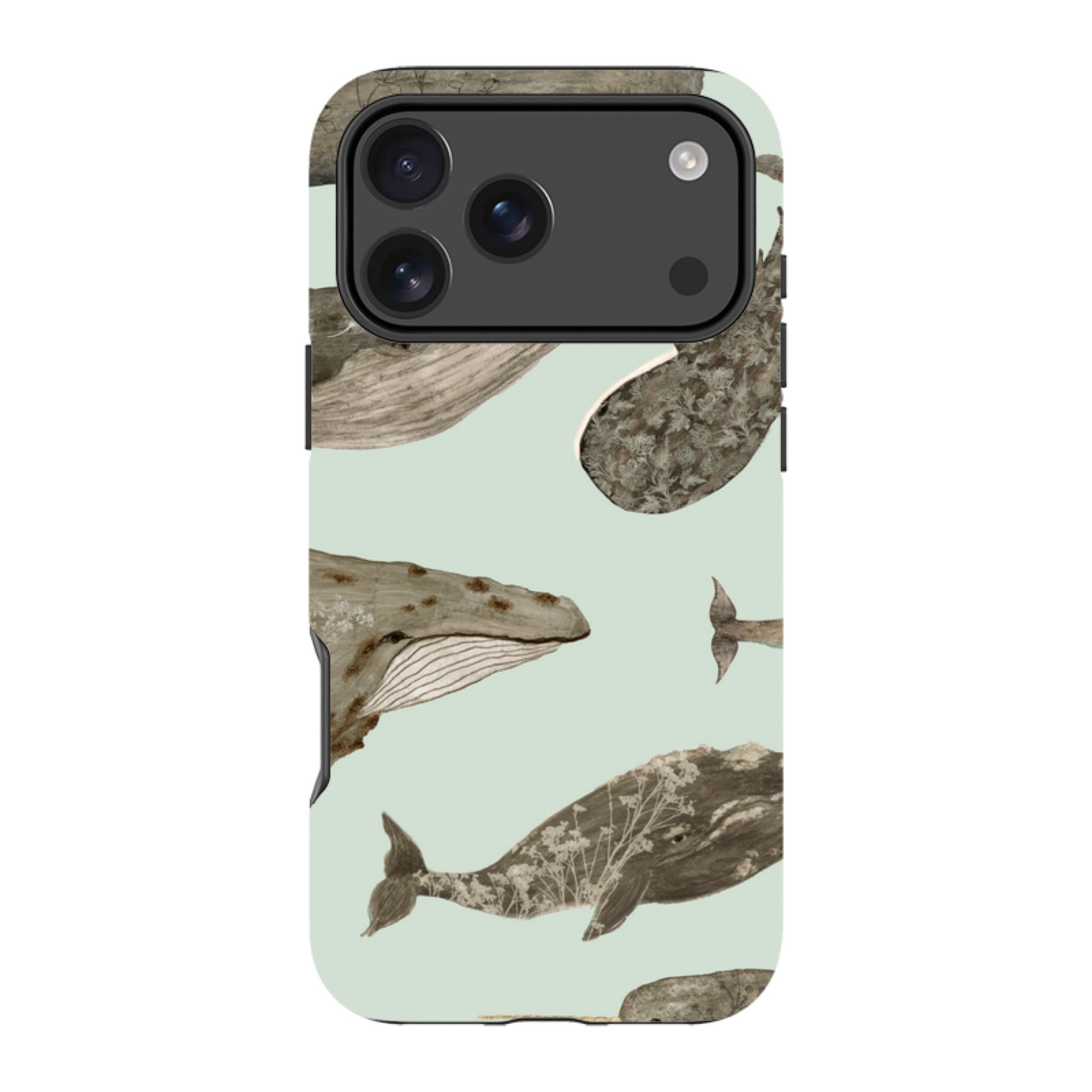 iPhone Tough Case - Wild Flower Whales By Katherine Quinn