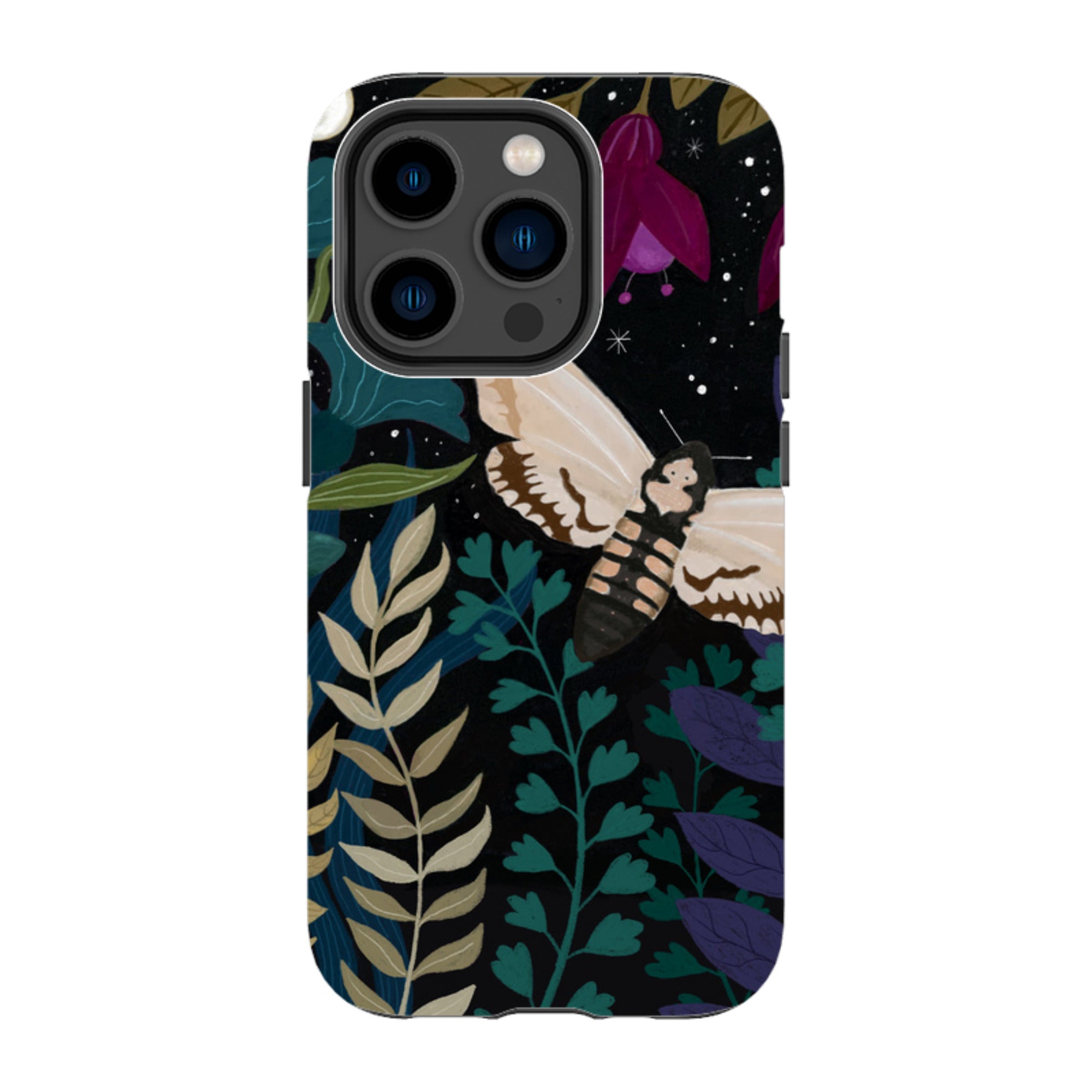 iPhone Tough Case - Midnight Moths By Bex Parkin