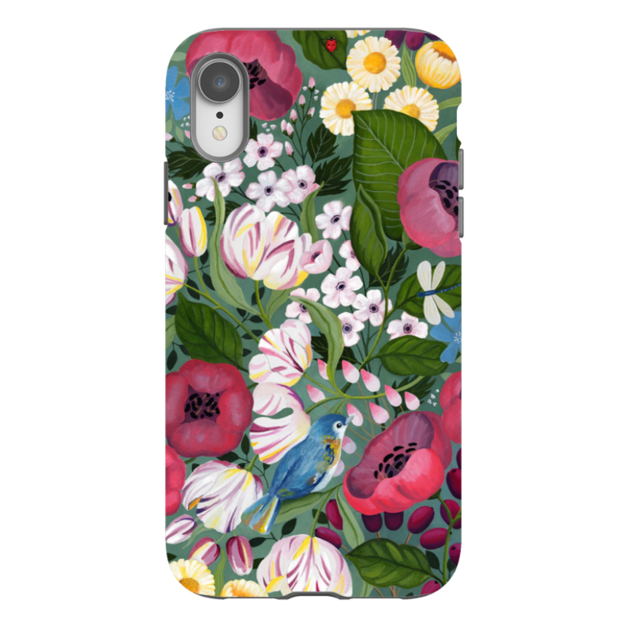 iPhone Tough Case - Bluebird Flowers By Bex Parkin